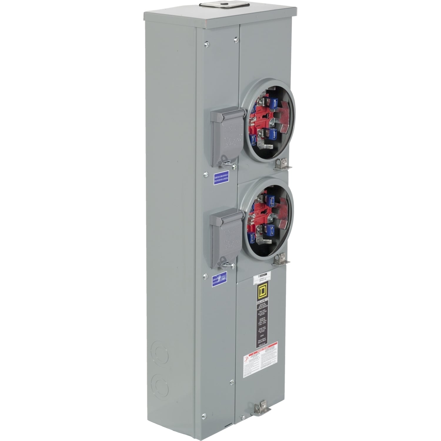 MPH22125 MP Meter Pak Meter Center, 125 Amp, 1 Phase, Ringless, Horn, 5 Jaw, 2 Socket, OH, UG, 240V