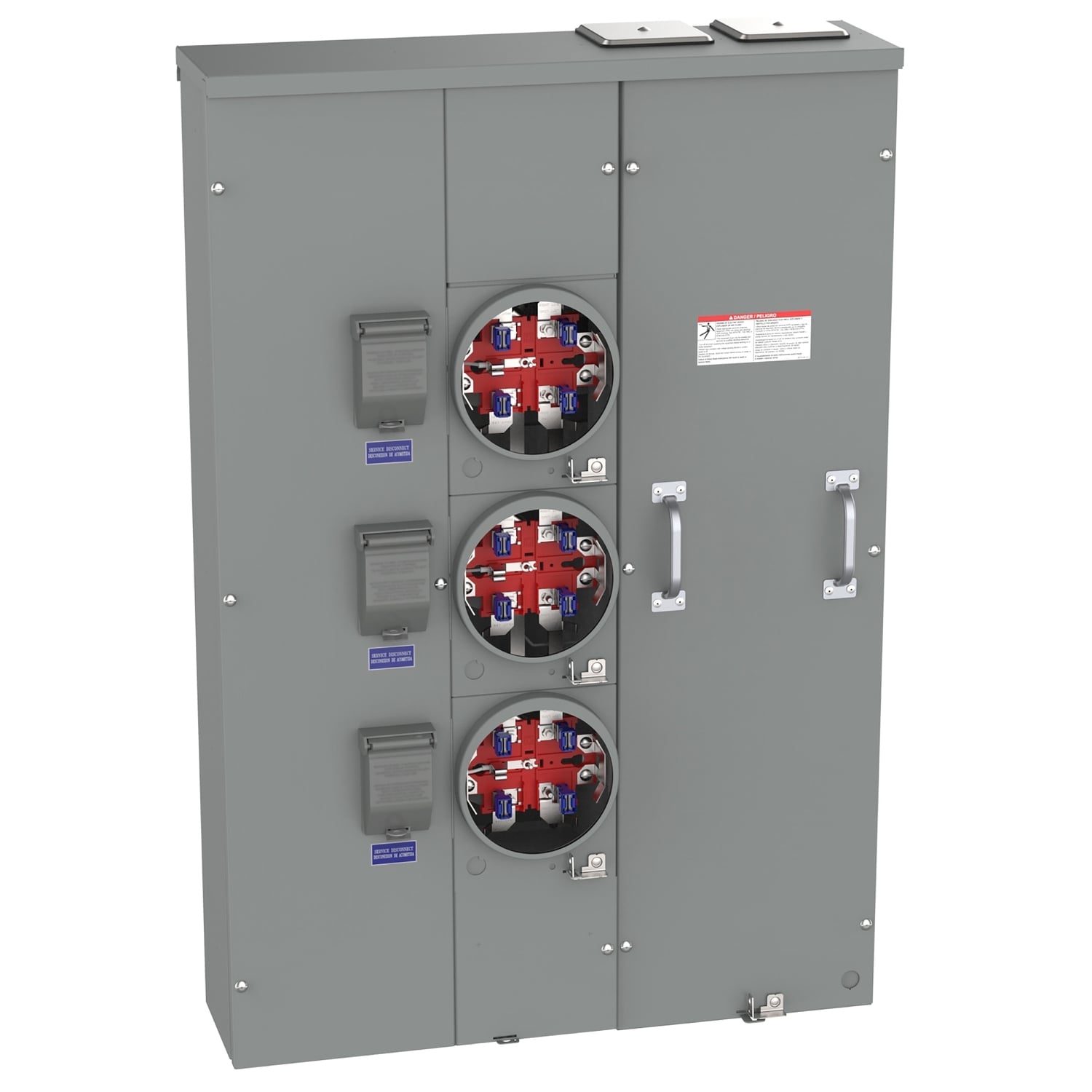 MPH43200 Meter Pak Meter Center, 400 Amp, 1 Phase, Ringless, Horn, 5 Jaw, 3 Position, OH, UG, 240V