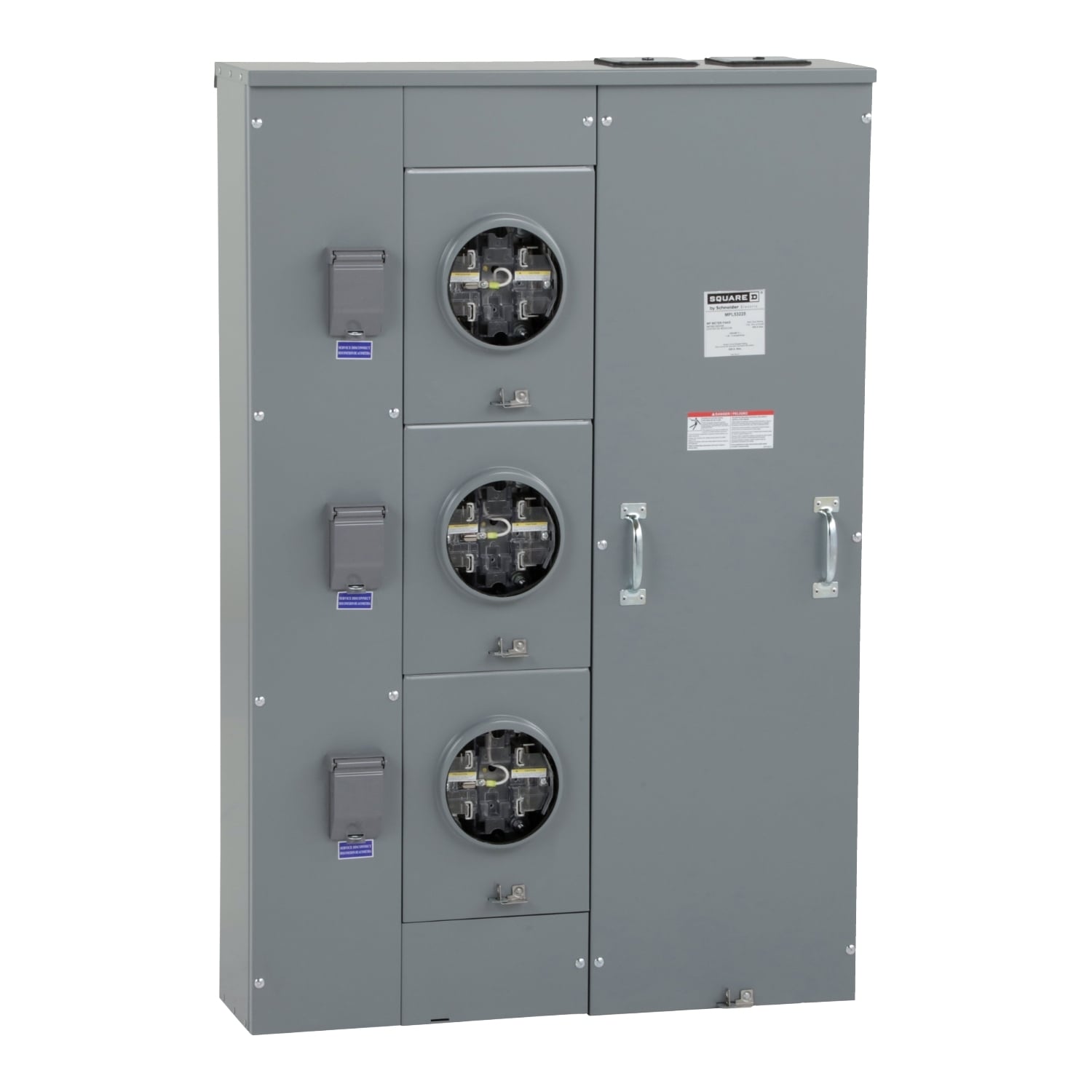 MPL53225 MP Meter Pak Meter Center, 225 Amp, 1 Phase, Ringless, Lever, 5 Jaw, 3 Socket, OH, UG, 240V