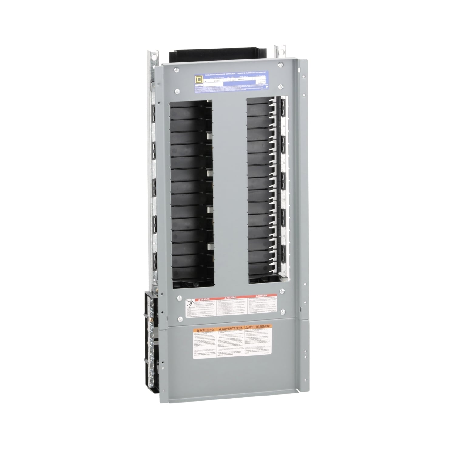 Panelboard interior, NF, main lugs, 250A, Cu bus, Al neutral assembly, 30 pole spaces, 3 phase, 4 wire, 600Y/347VAC max