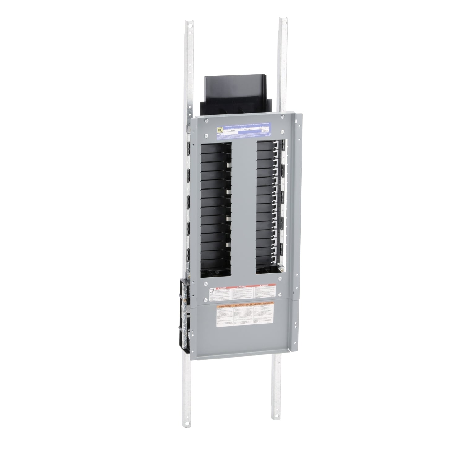Panelboard interior, NF, main lugs, 600A, Cu bus, Al neutral assembly, 30 pole spaces, 3 phase, 4 wire, 600Y/347VAC max
