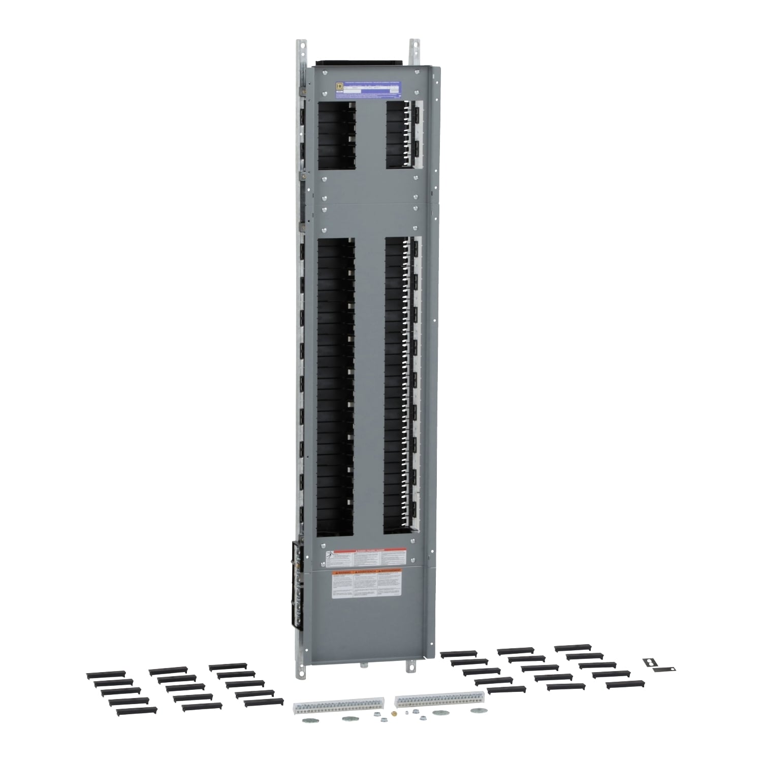 Panelboard interior, NF, main lugs, 250A, Al bus, 66 pole spaces, 3 phase, 4 wire, 600Y/347VAC max