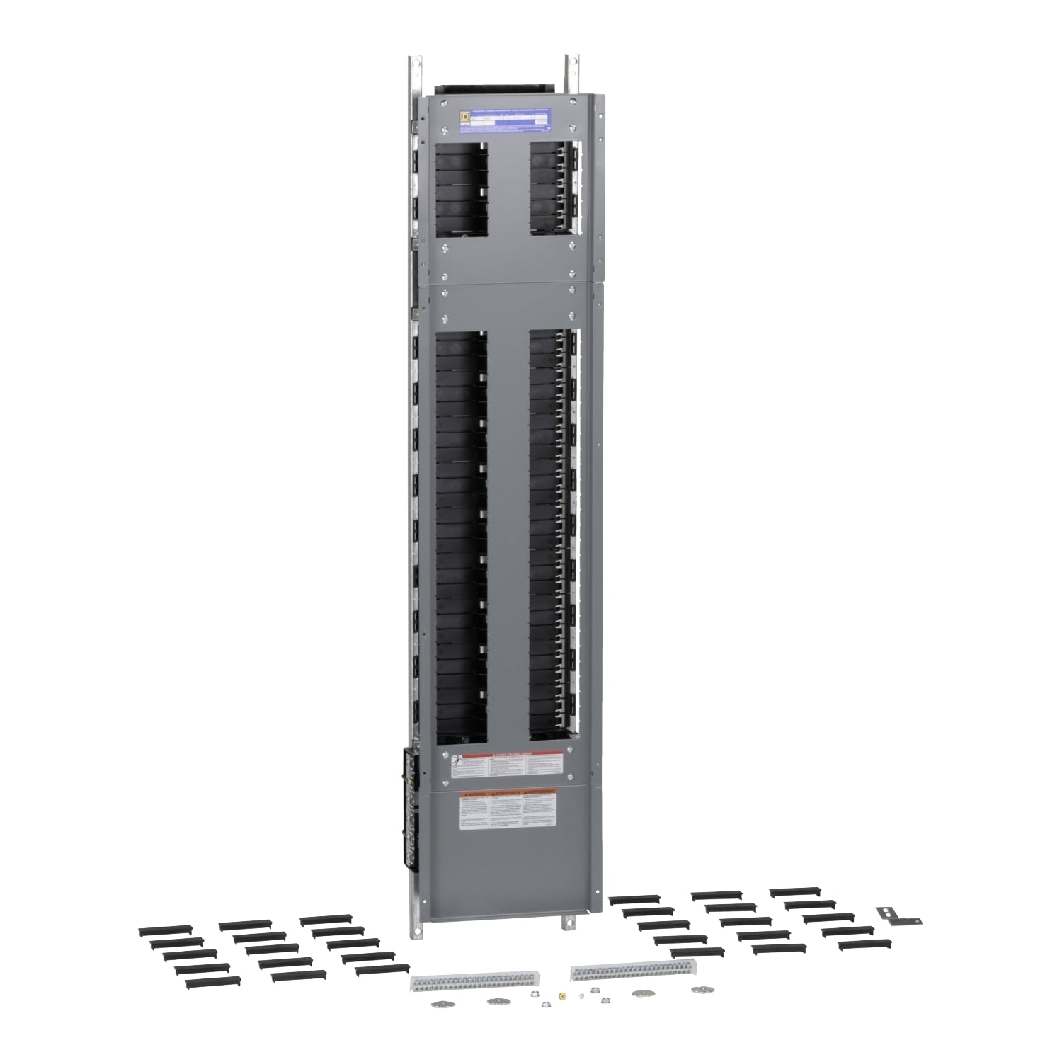 Panelboard interior, NF, main lugs, 250A, Cu bus, 66 pole spaces, 3 phase, 4 wire, 600Y/347VAC max