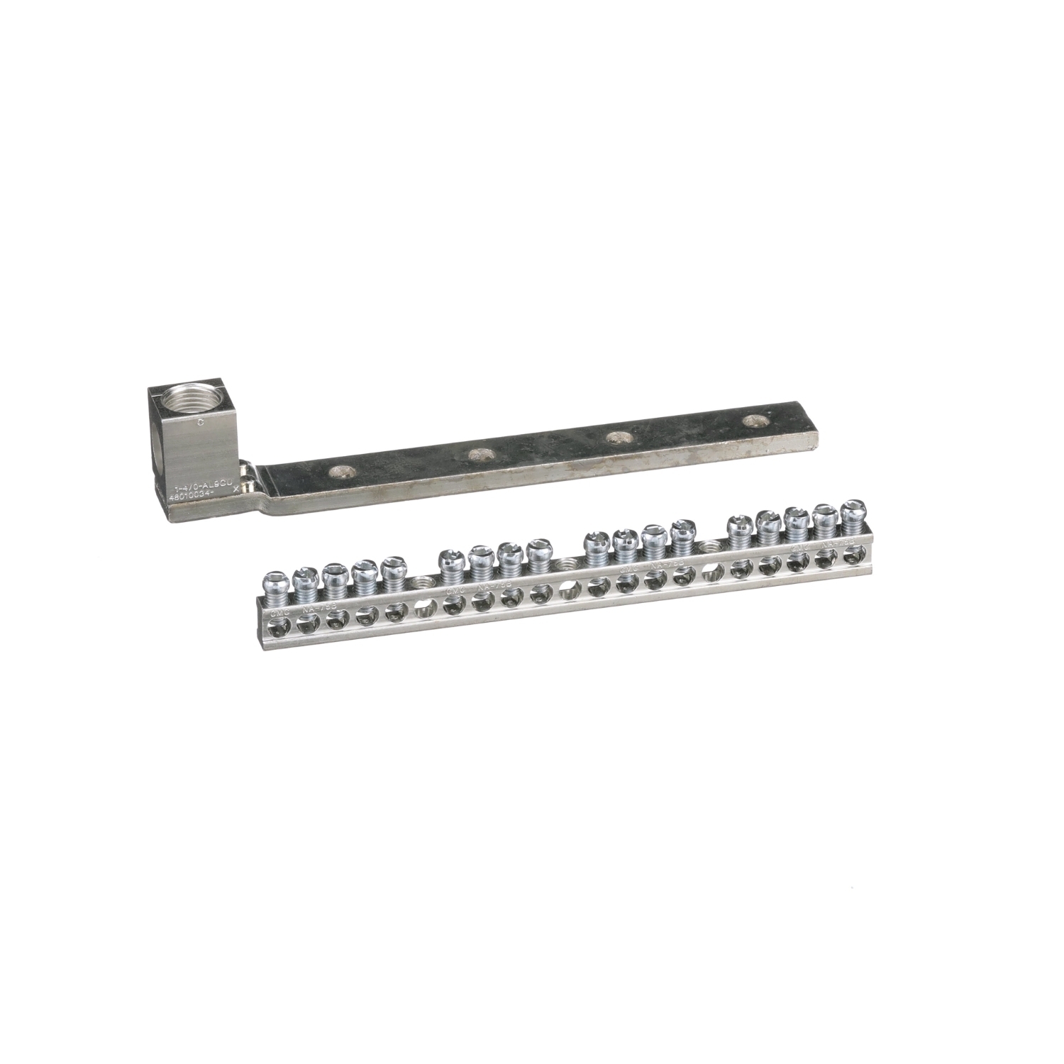 Load center accessory, QO/Homeline, ground bar kit, 18 terminals, with AWG 1-4/0 lug in aluminum or copper