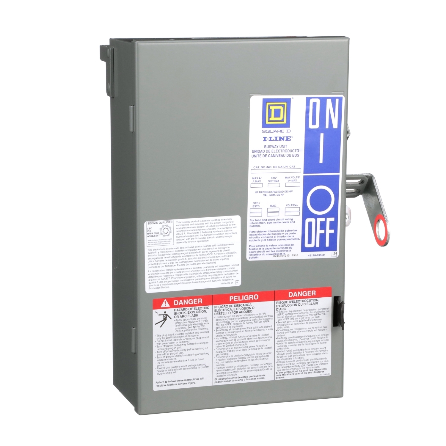 Busway, I-Line, Fusible plug in unit, 60A, 120/208V, 4 pole, Class H fuse