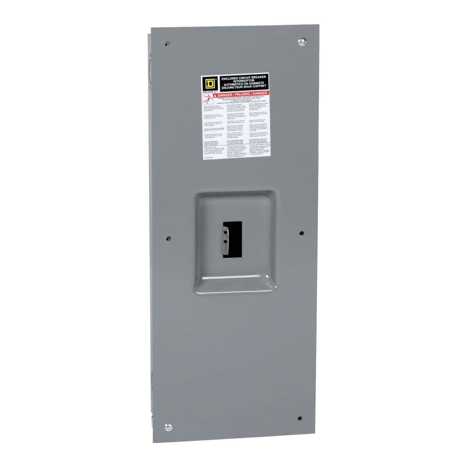 Circuit breaker enclosure, PowerPacT Q, 225A, 2 pole or 3 pole, NEMA 1, flush mount