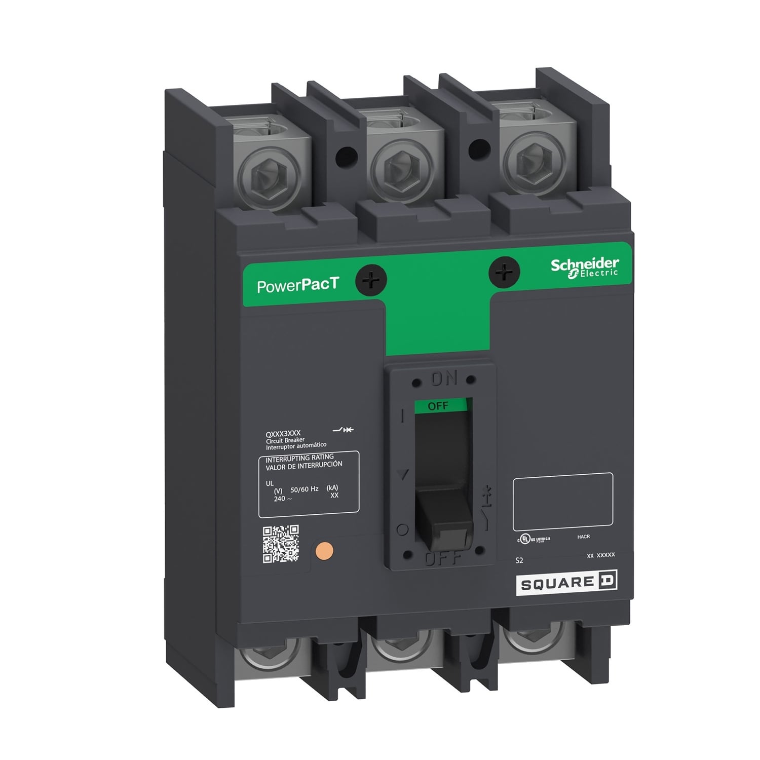 QBL32100 Molded Case Circuit Breaker, 100 Amp, 3 Pole, 240V