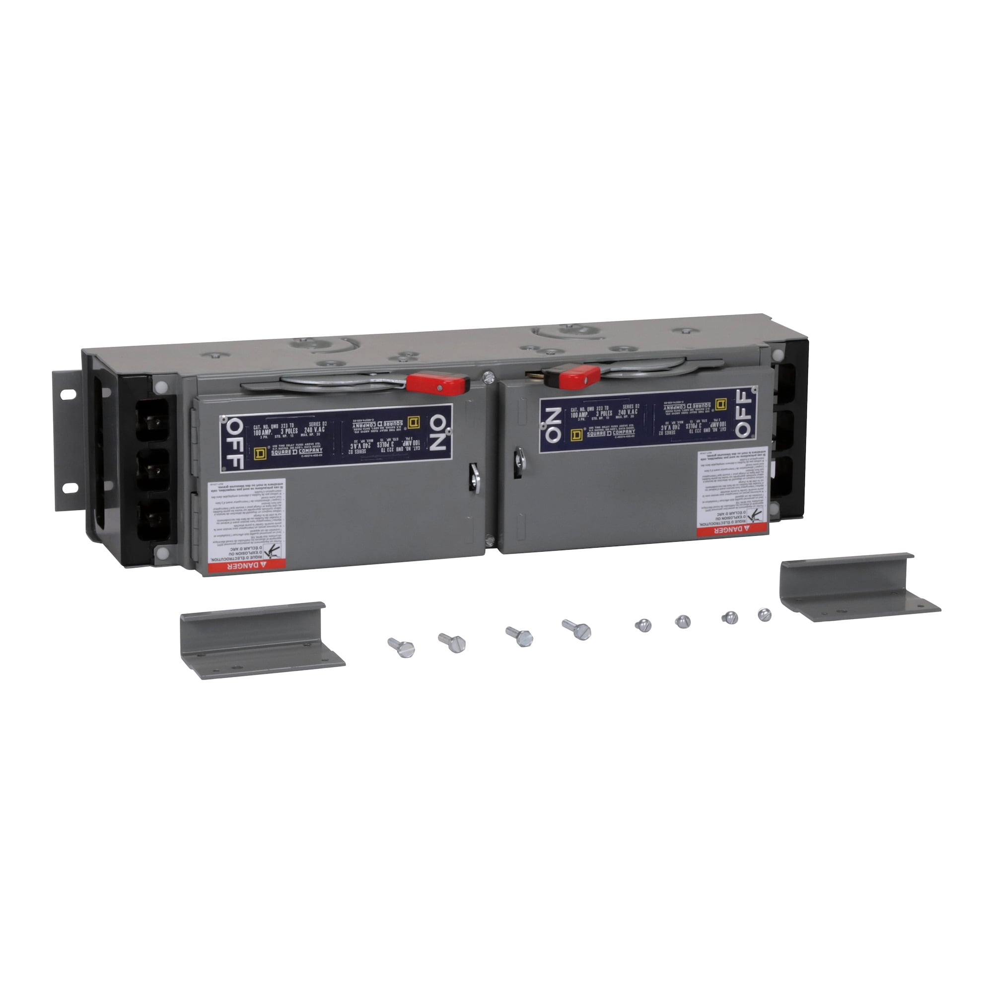 Fusible switch, QMB, 100A to 100A, 240VAC, 3 pole, 15hp, 4.5in