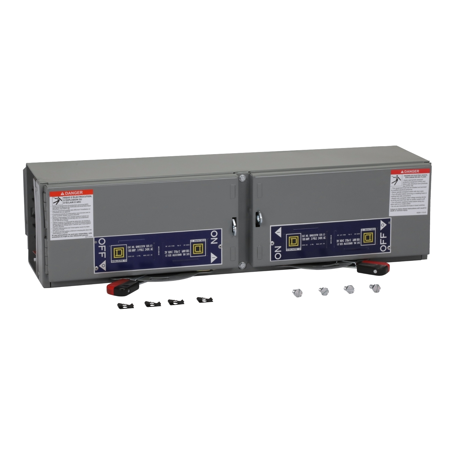 Fuse switch disconnector, QMB fusible panelboards, 240VAC, max 100A, 3 pole, 6in, twin switch unit
