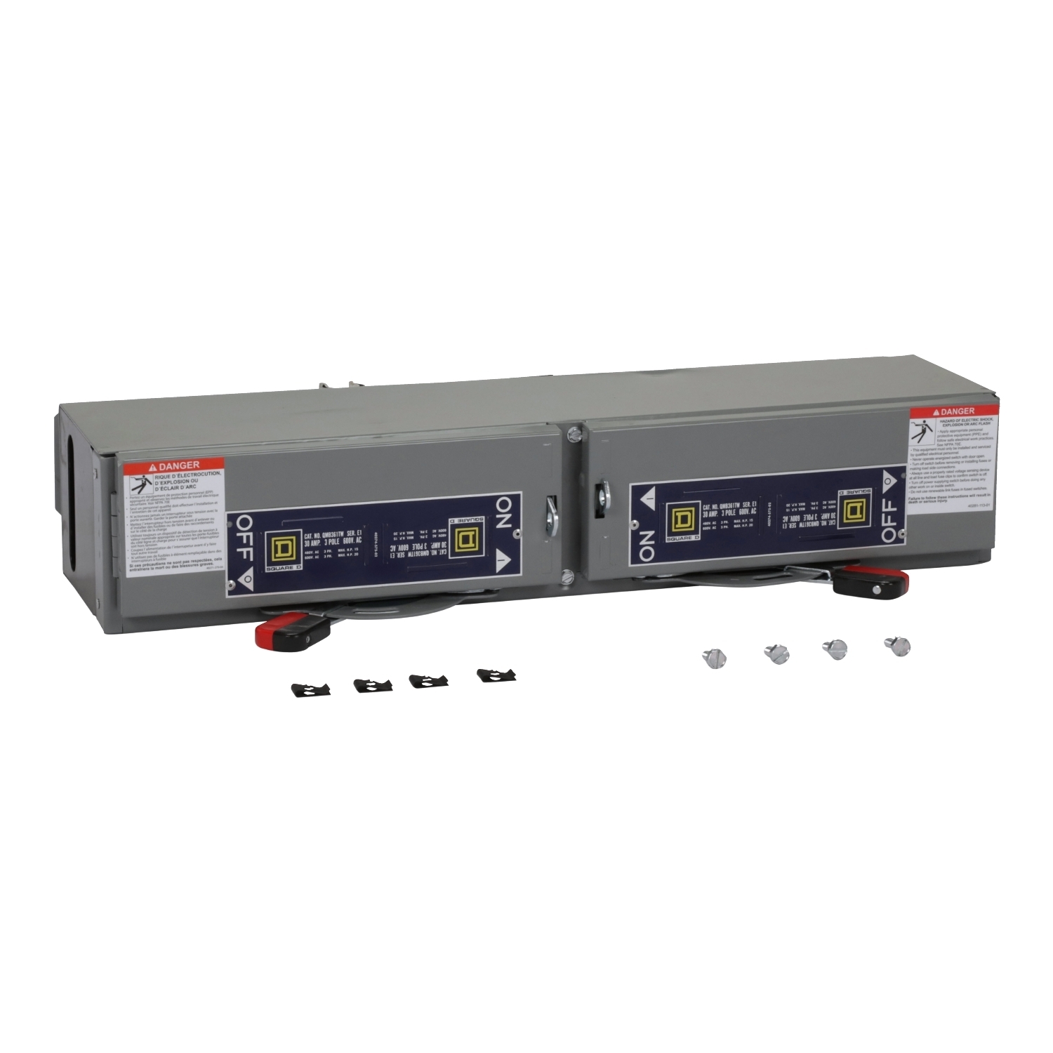 Fuse switch disconnector, QMB Fusible Panelboards, 600VAC, max 30A rating, 3 pole, twin switch unit