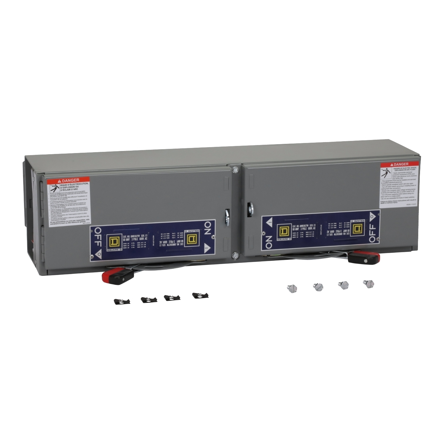 Fuse switch disconnector, QMB fusible panelboards, 600VAC, max 60A, 3 pole, 6in, twin switch unit
