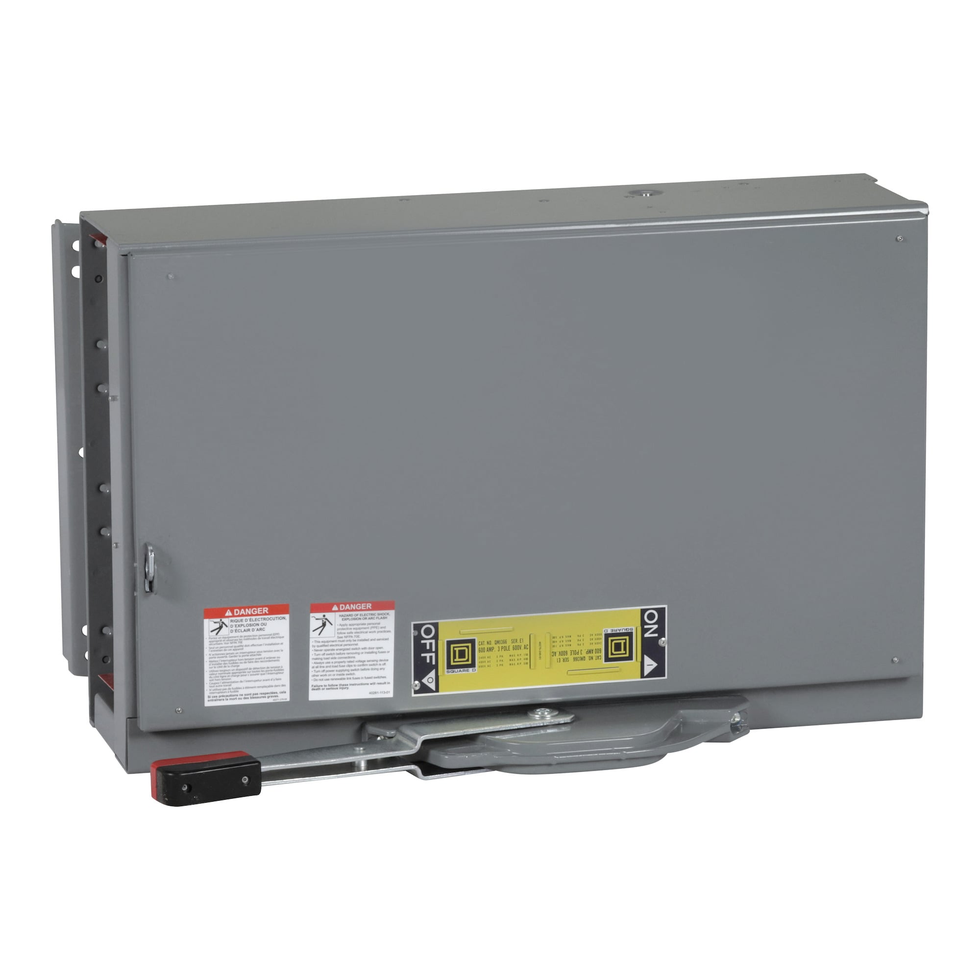 Fusible Switch, QMJ, 600A to 600A, 600VAC, 3 pole, 500hp, 15in