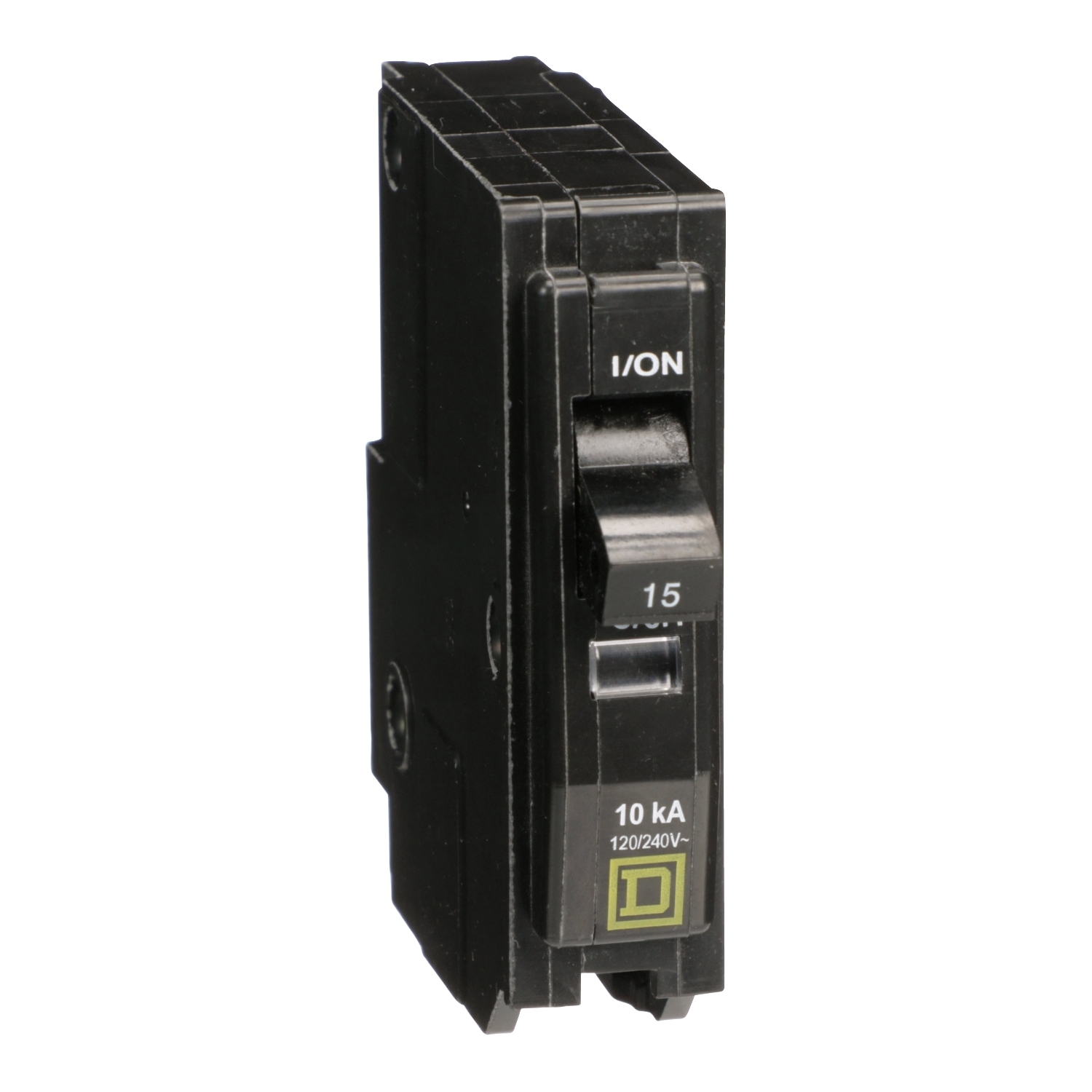 Mini circuit breaker, QO, 15A, 1 pole, 120/240VAC, 10kA, plug in, ring