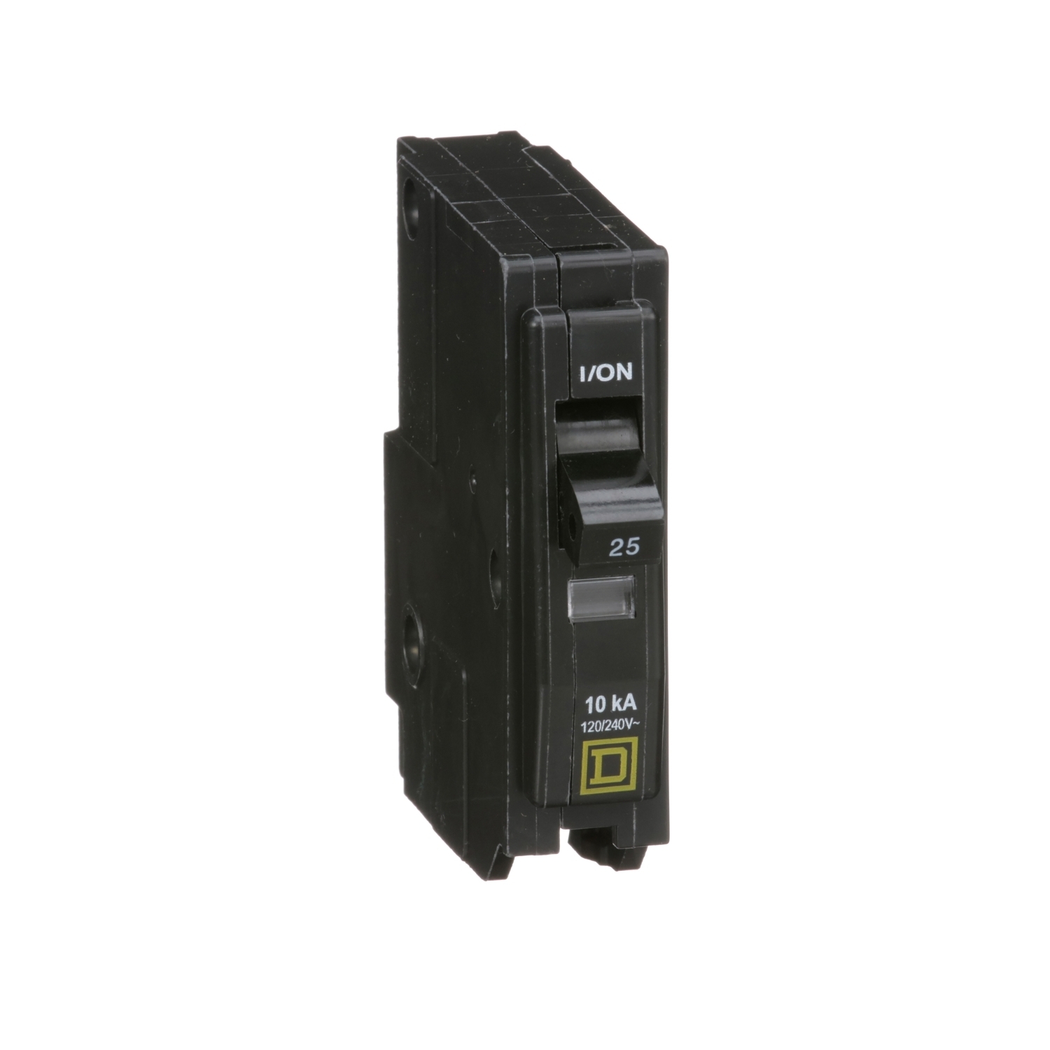 Mini circuit breaker, QO, 25A, 1 pole, 120/240VAC, 10kA, plug in