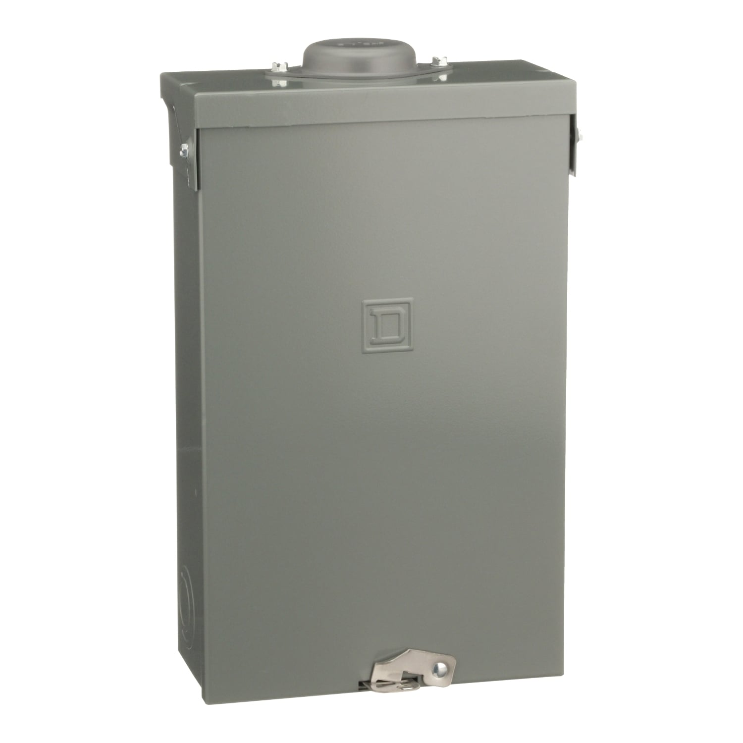 Load center, QO, 1 phase, 4 spaces, 8 circuits, 125A fixed main lugs, NEMA3R, gnd bar