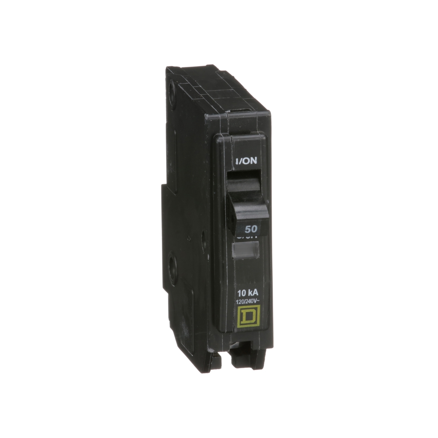 Mini circuit breaker, QO, 50A, 1 pole, 120/240VAC, 10kA, plug in