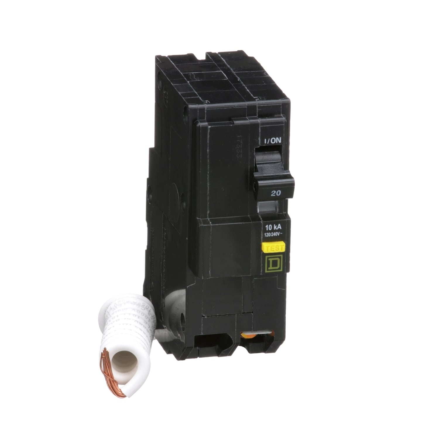 QO220GFI Miniature Circuit Breaker, 20 Amp, 2 Pole, 120/240V