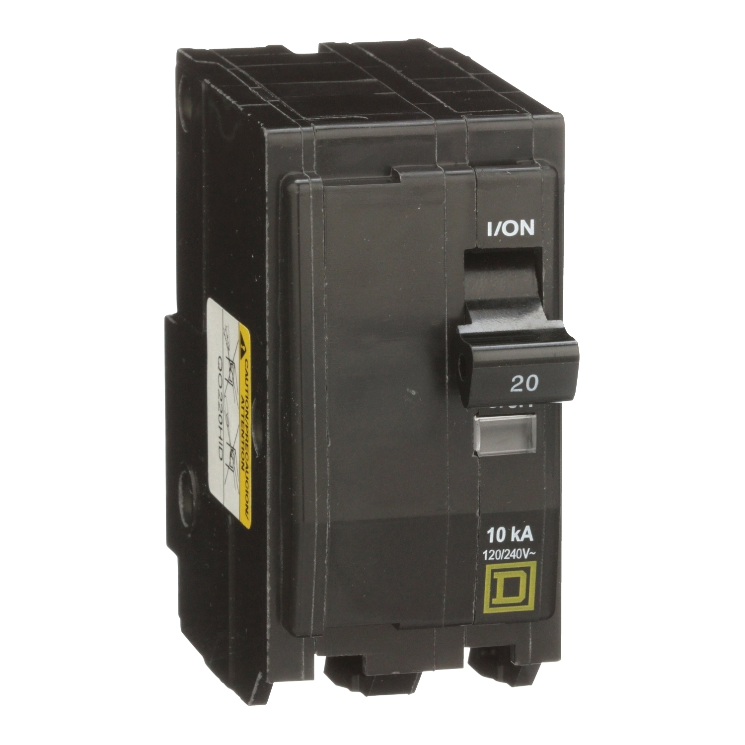 QO220HID Miniature Circuit Breaker, 20 Amp, 2 Pole, 120/240V