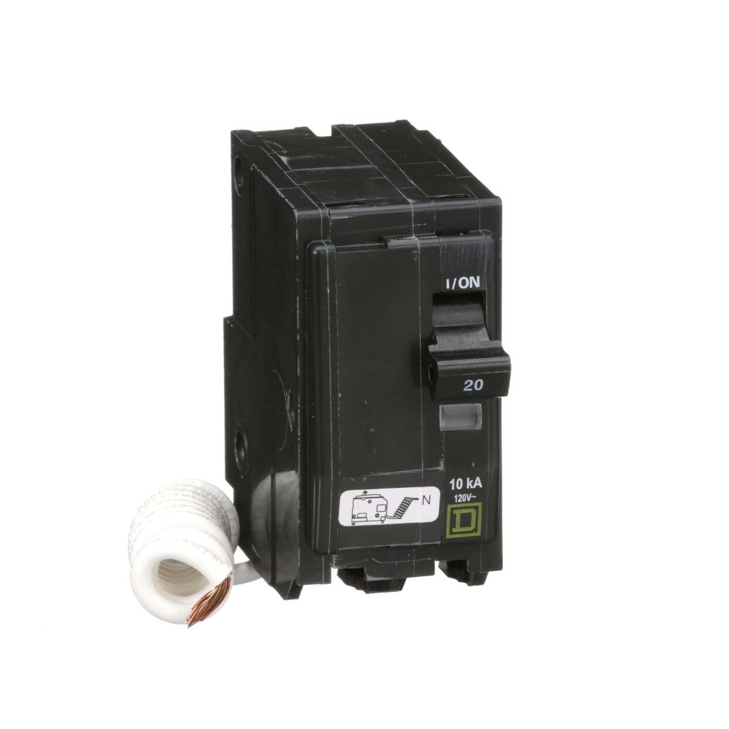 QO220SWN Miniature Circuit Breaker, 20 Amp, 2 Pole, 120V