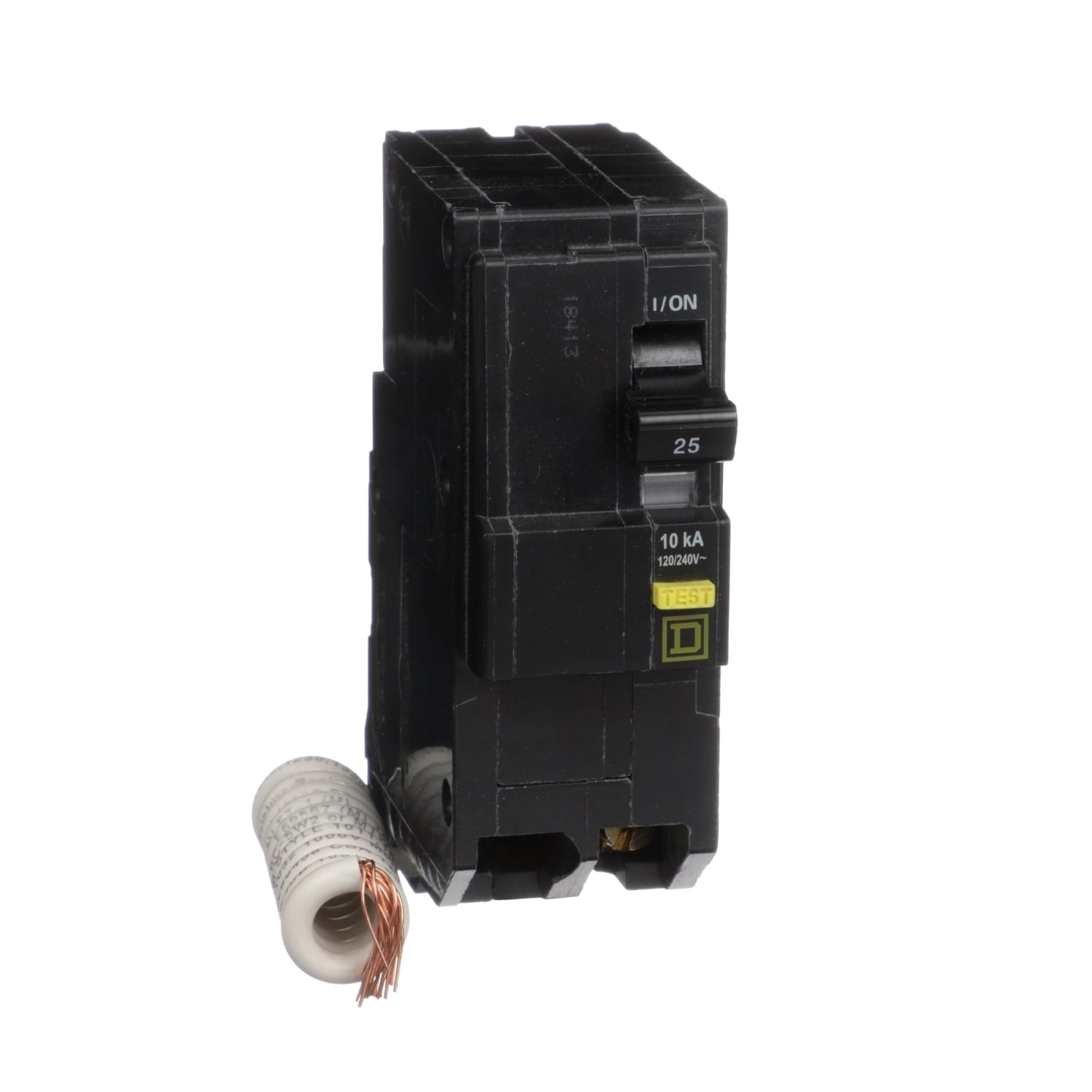 QO225GFI Miniature Circuit Breaker, 25 Amp, 2 Pole, 120/240V