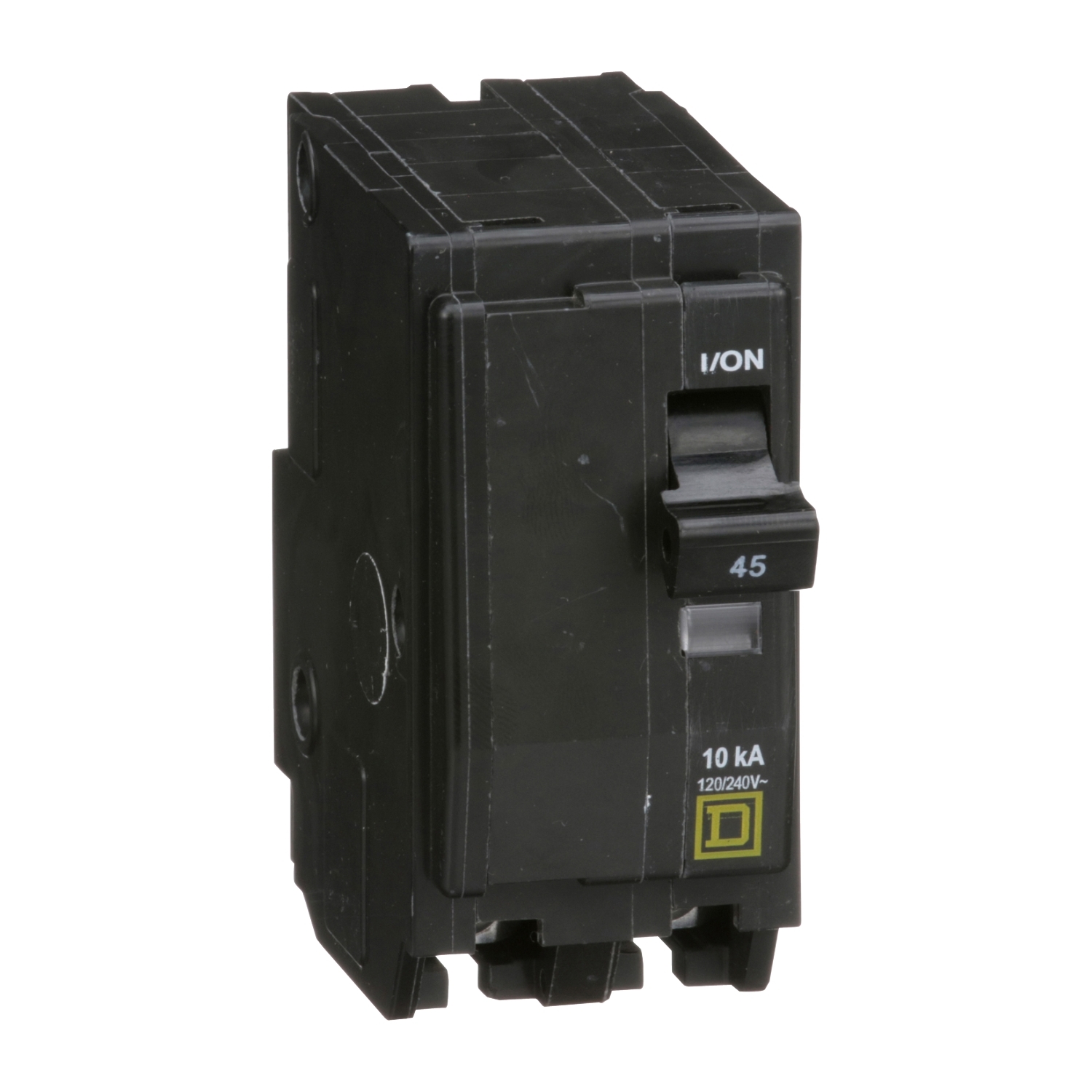 Mini circuit breaker, QO, 45A, 2 pole, 120/240VAC, 10kA, plug in
