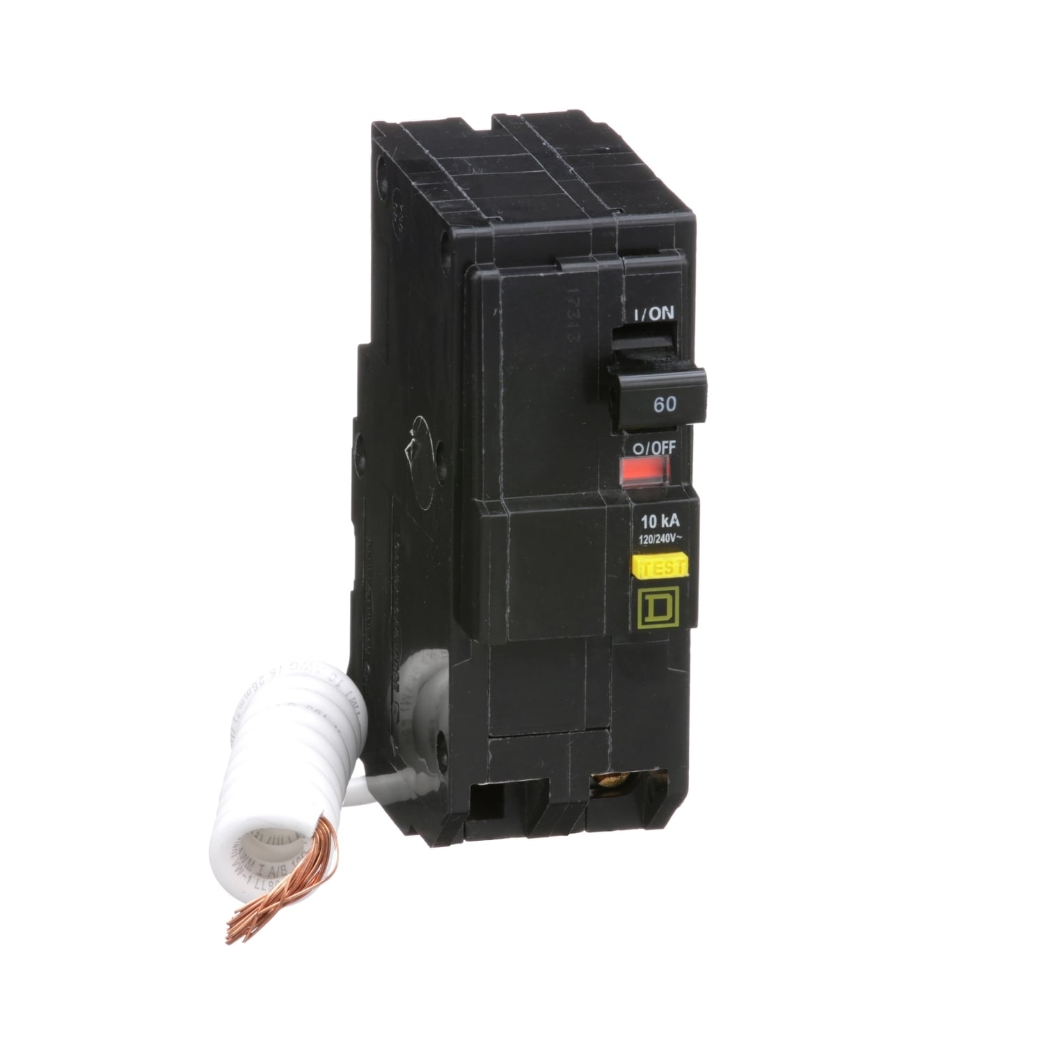 QO260GFI Miniature Circuit Breaker, 60 Amp, 2 Pole, 120/240V