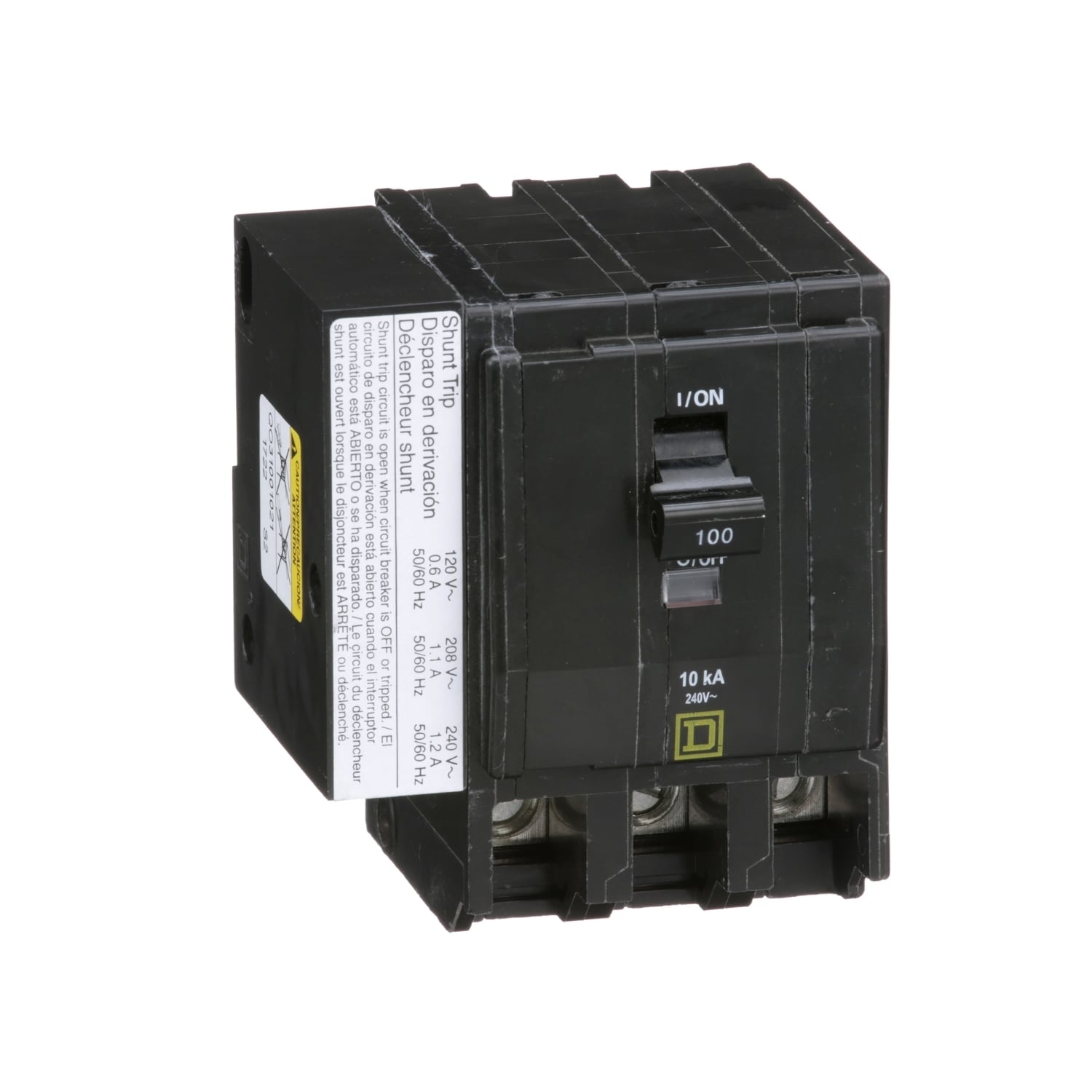 QO31001021 Miniature Circuit Breaker, 100 Amp, 3 Pole, 120/240V