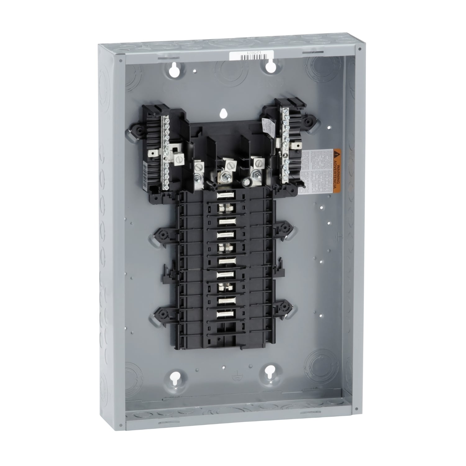 Load center, QO, 3 phase, 20 spaces, 20 circuits, 125A fixed main lugs, NEMA1, gnd bar