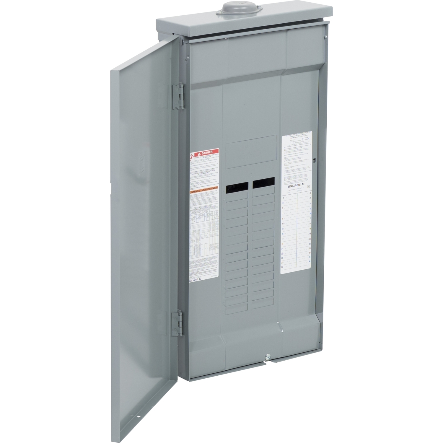 Load center, QO, 3 phase, 30 spaces, 30 circuits, 200A convertible main lugs, NEMA3R, CSA