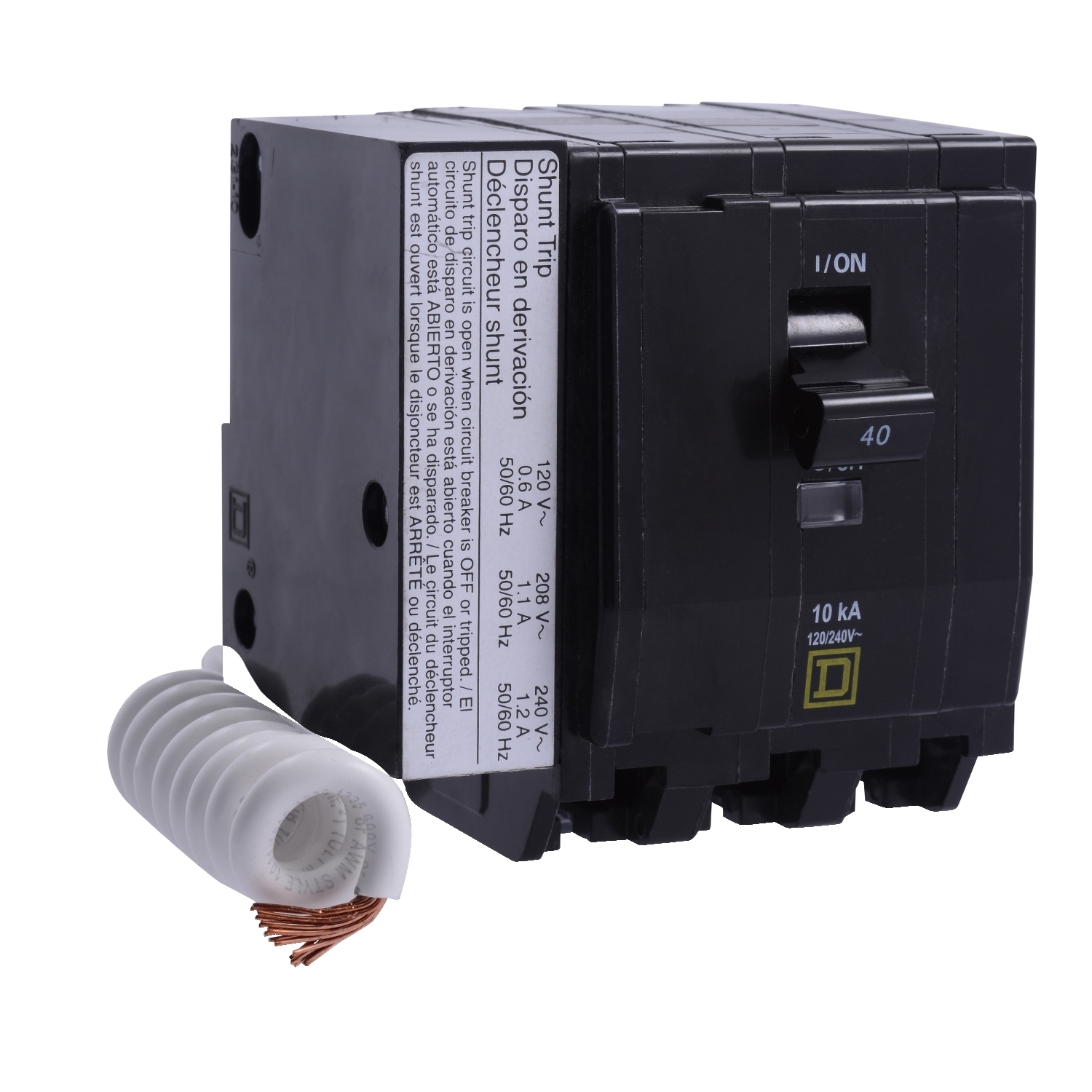 QO350SWN1021 Miniature Circuit Breaker, 50 Amp, 3 Pole, 120/240V