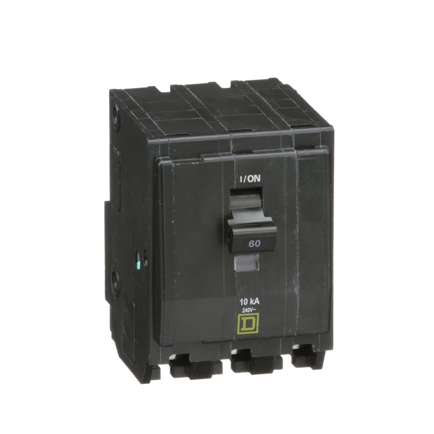 Mini circuit breaker, QO, 60A, 3 pole, 120/240VAC, 10kA, plug in