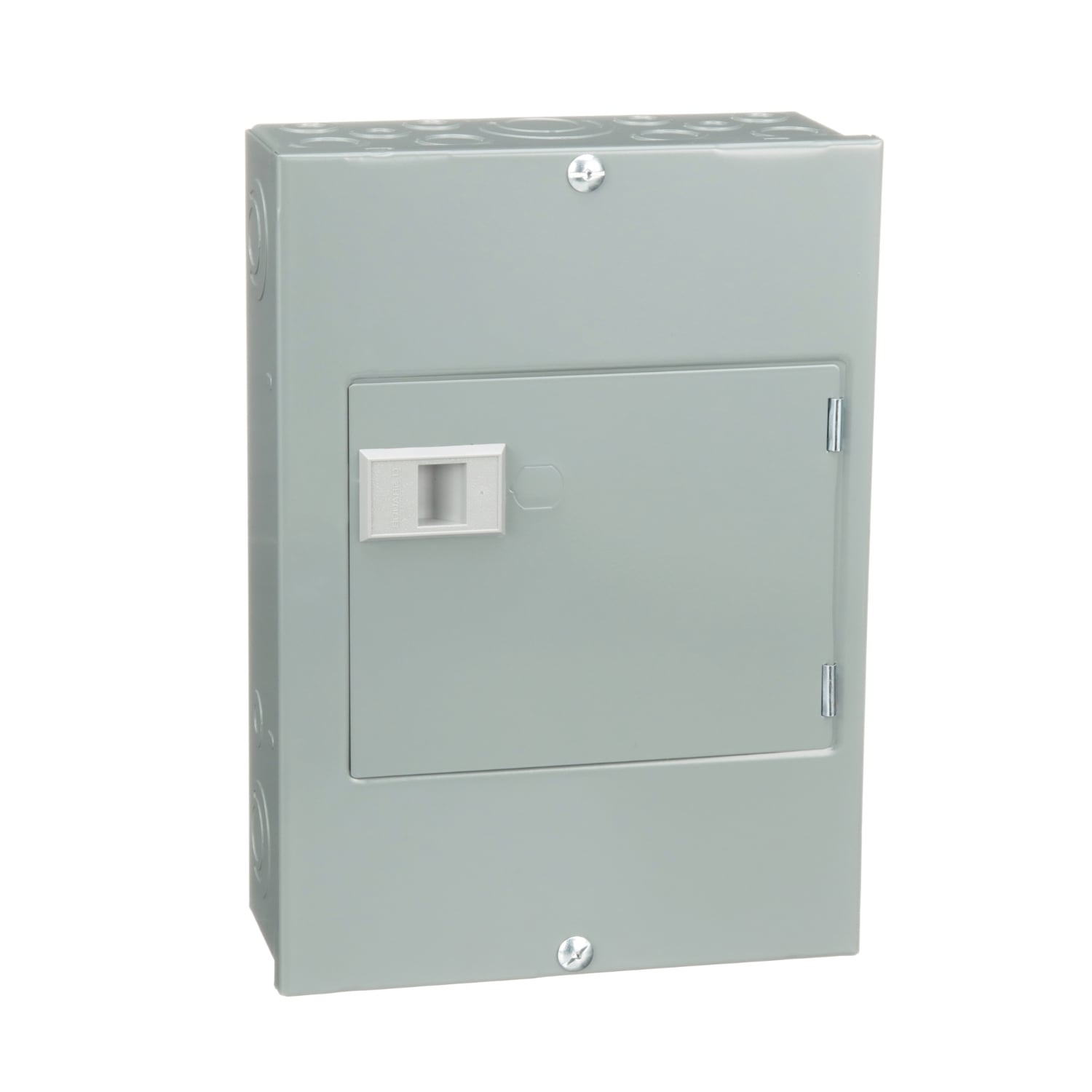 Load center, QO, 1 phase, 6 spaces, 12 circuits, 100A fixed main lugs, NEMA1, door surface cover