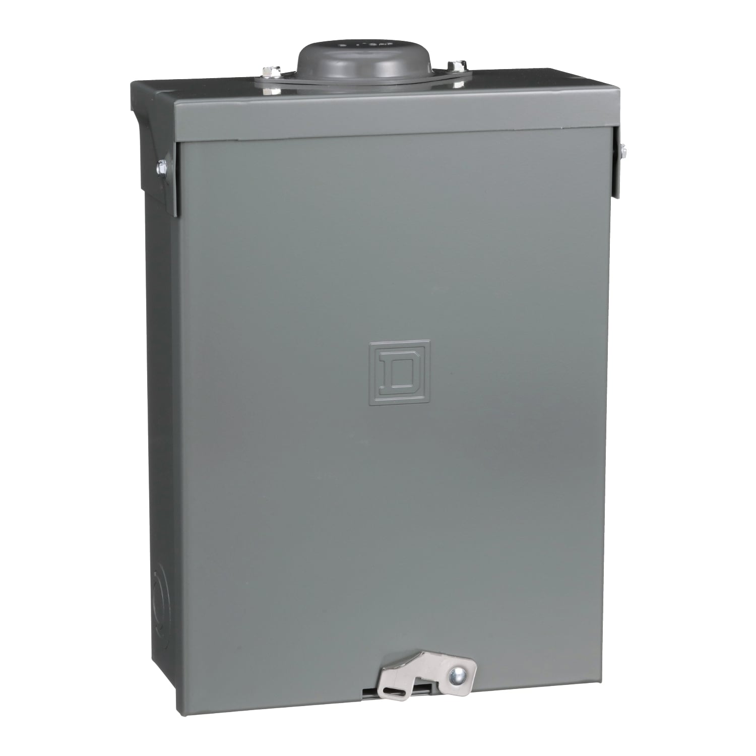 Load center, QO, 1 phase, 6 spaces, 12 circuits, 100A fixed main lugs, NEMA3R, gnd bar