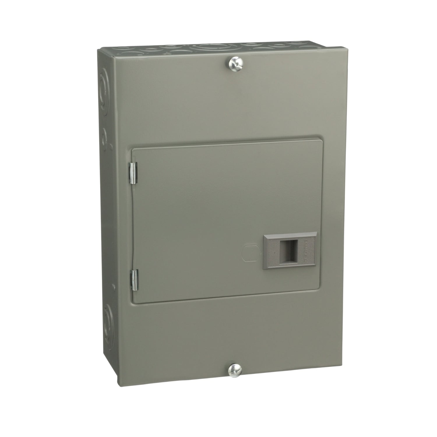 Load center, QO, 1 phase, 8 spaces, 16 circuits, 100A fixed main lugs, NEMA1, gnd bar, door surface cover, CSA