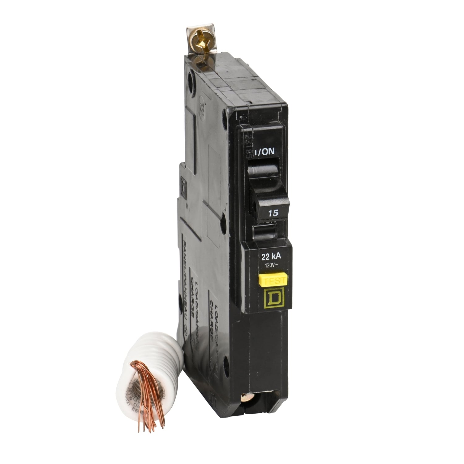 QOB115VHGFI Miniature Circuit Breaker, 15 Amp, 1 Pole, 120V