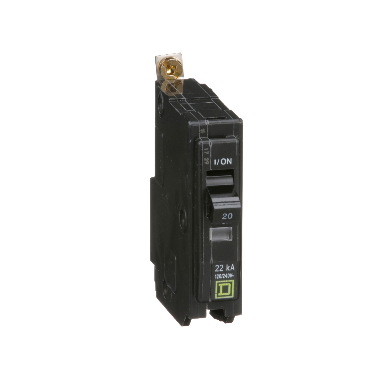 QOB120VH Miniature Circuit Breaker, 20 Amp, 1 Pole, 120/240V