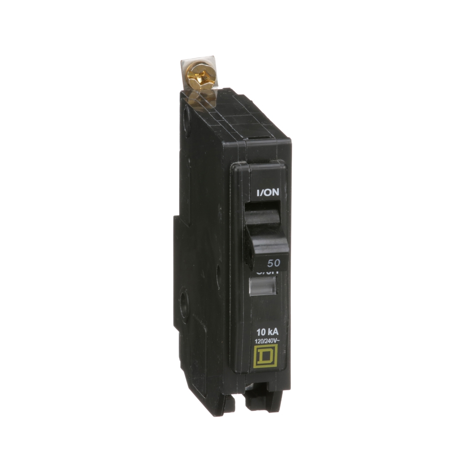 Mini circuit breaker, QO, 50A, 1 pole, 120/240VAC, 10kA, bolt on