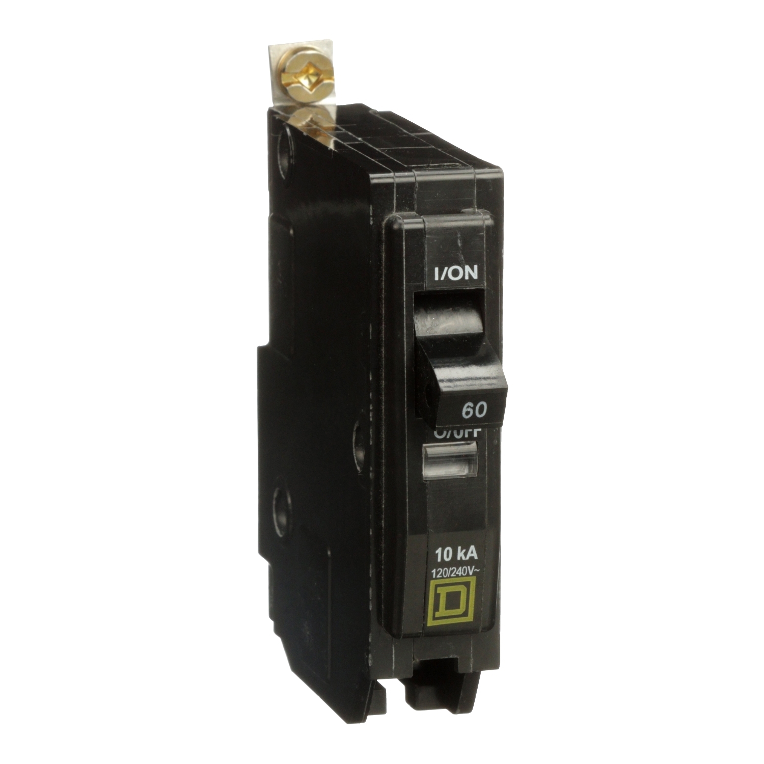 Mini circuit breaker, QO, 60A, 1 pole, 120/240VAC, 10kA, bolt on