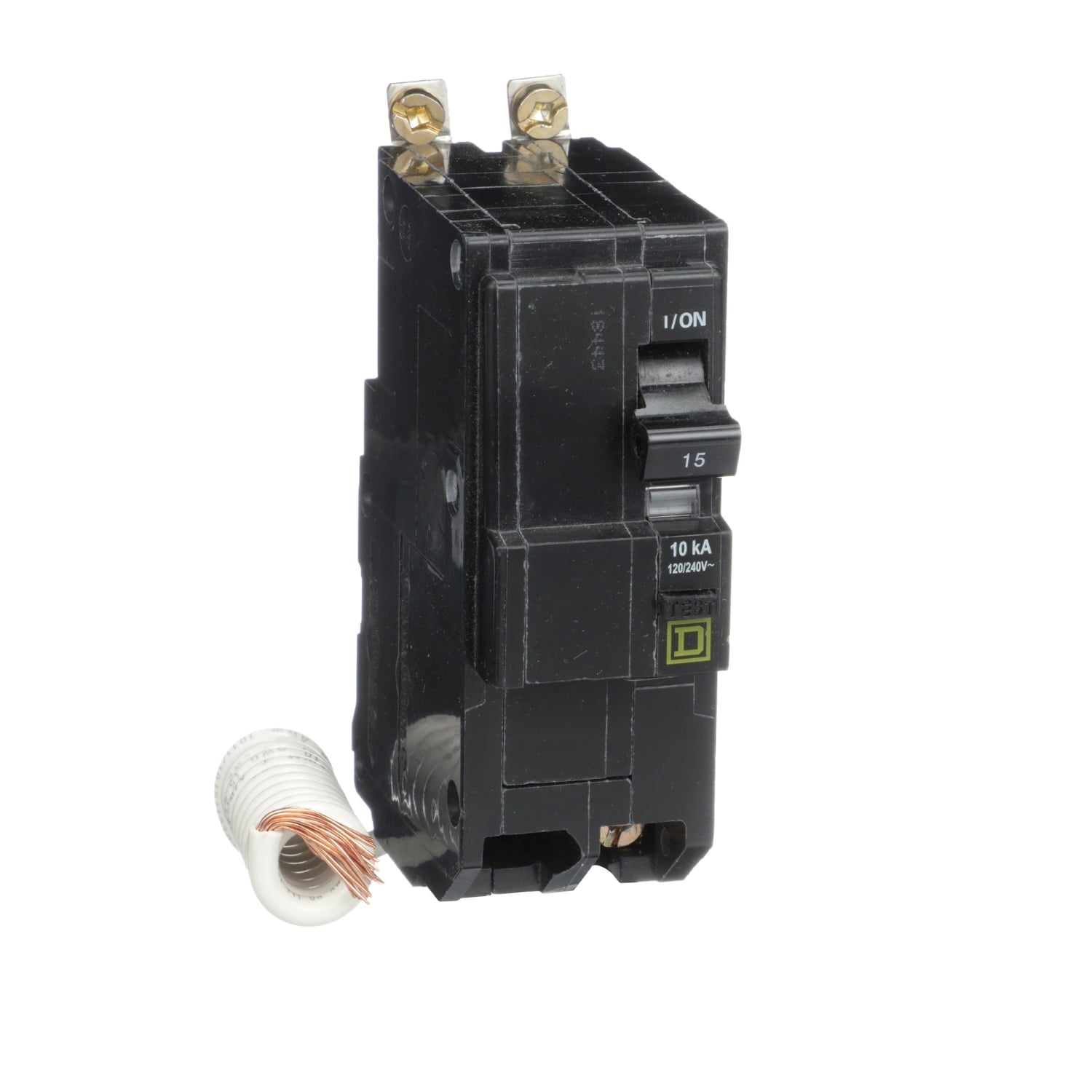 QOB215EPD Miniature Circuit Breaker, 15 Amp, 2 Pole, 120/240V
