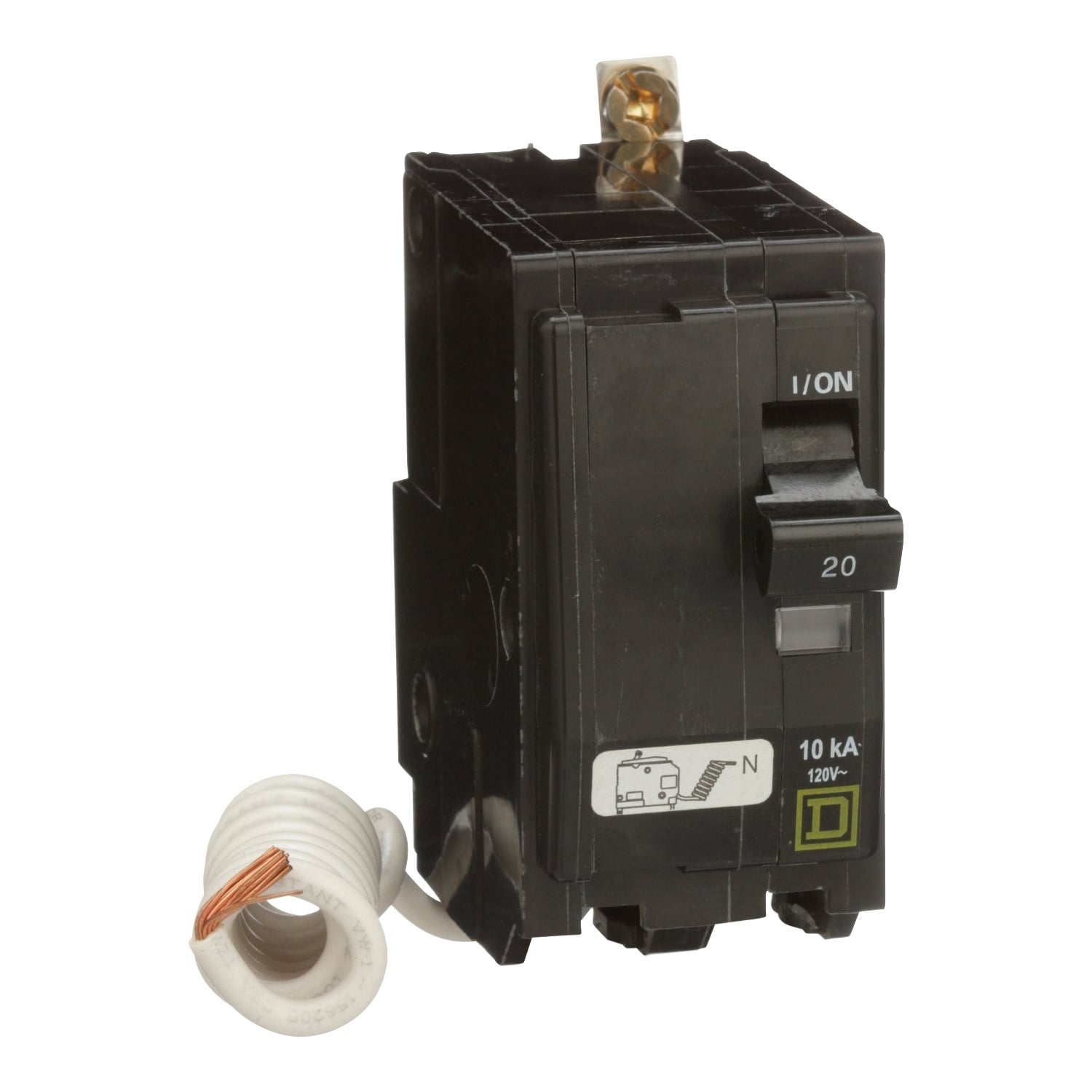 QOB220SWN Miniature Circuit Breaker, 20 Amp, 2 Pole, 120V