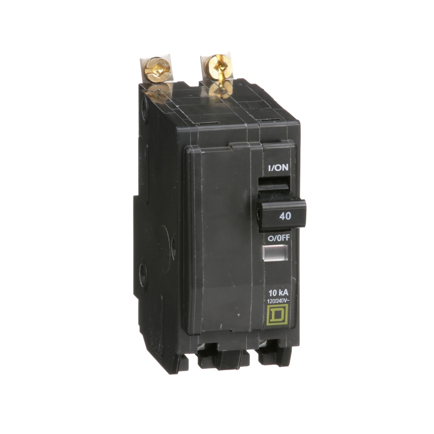 Mini circuit breaker, QO, 40A, 2 pole, 120/240VAC, 10kA, bolt on