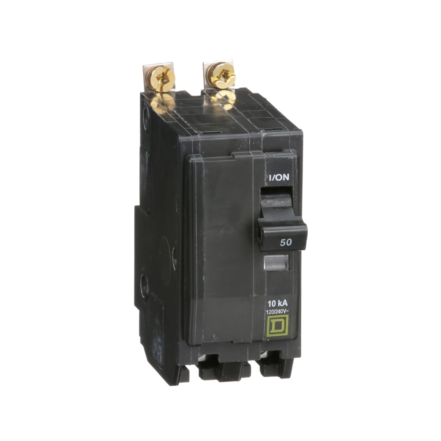 Mini circuit breaker, QO, 50A, 2 pole, 120/240VAC, 10kA, bolt on