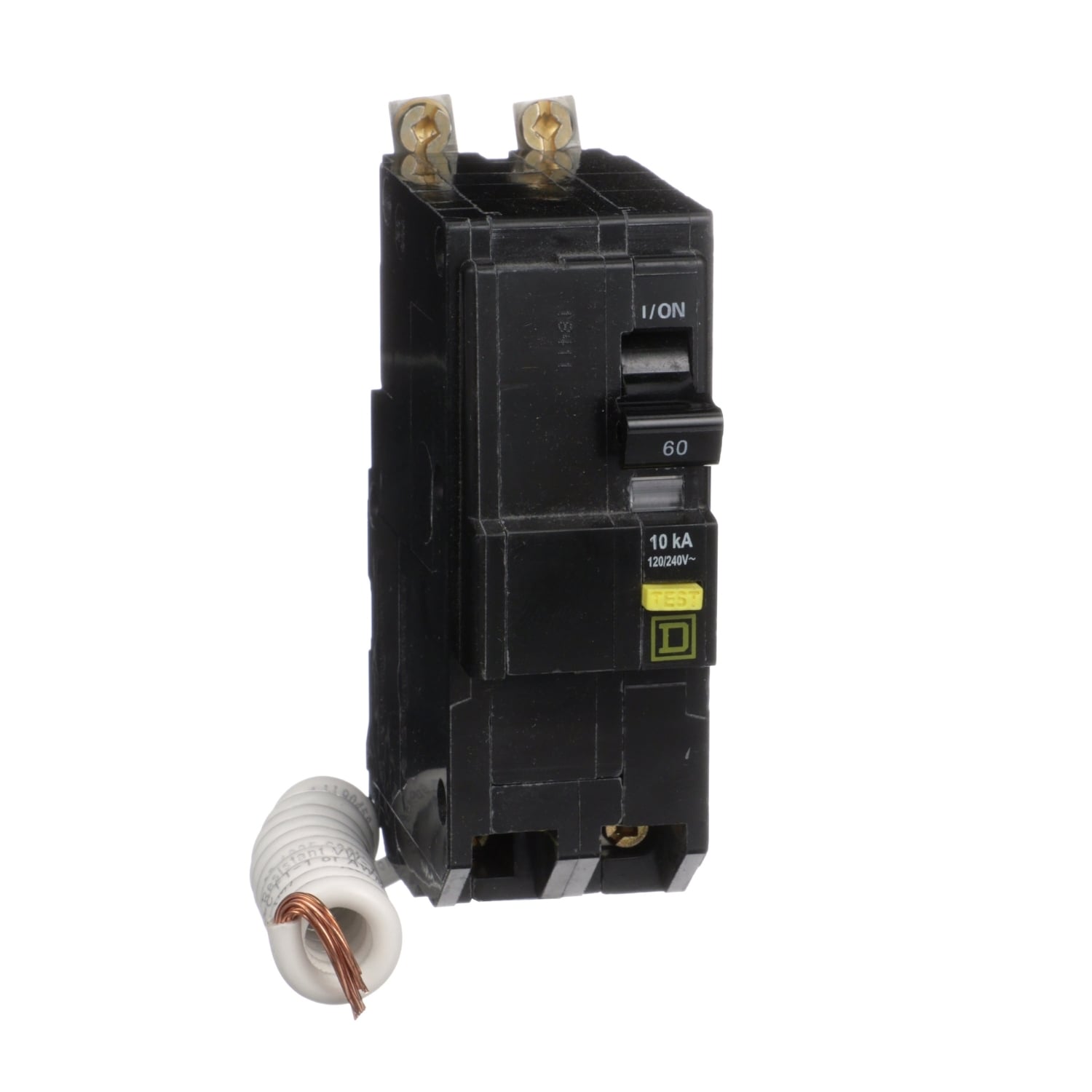 QOB260GFI Miniature Circuit Breaker, 60 Amp, 2 Pole, 120/240V