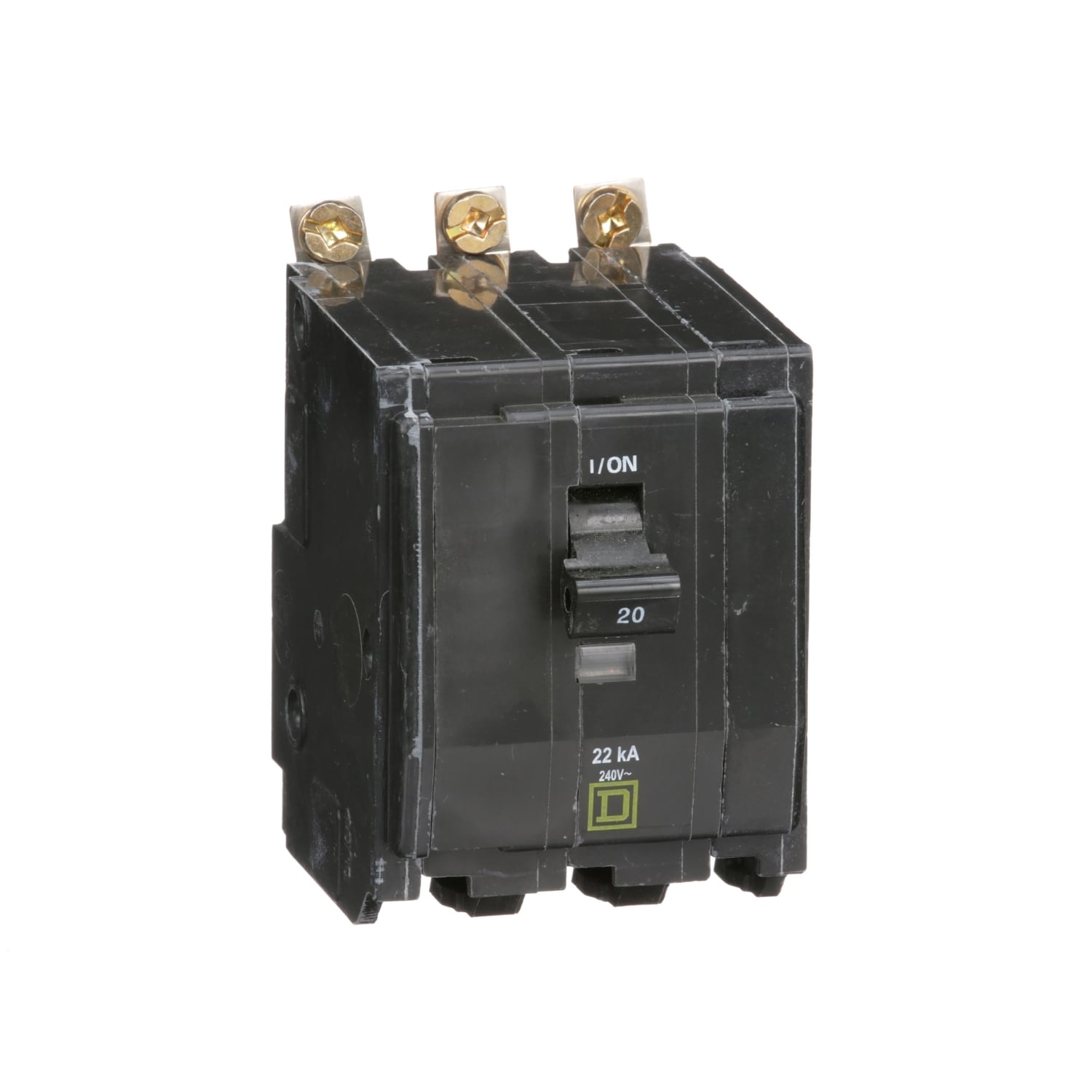 QOB320VH Miniature Circuit Breaker, 20 Amp, 3 Pole, 120/240V