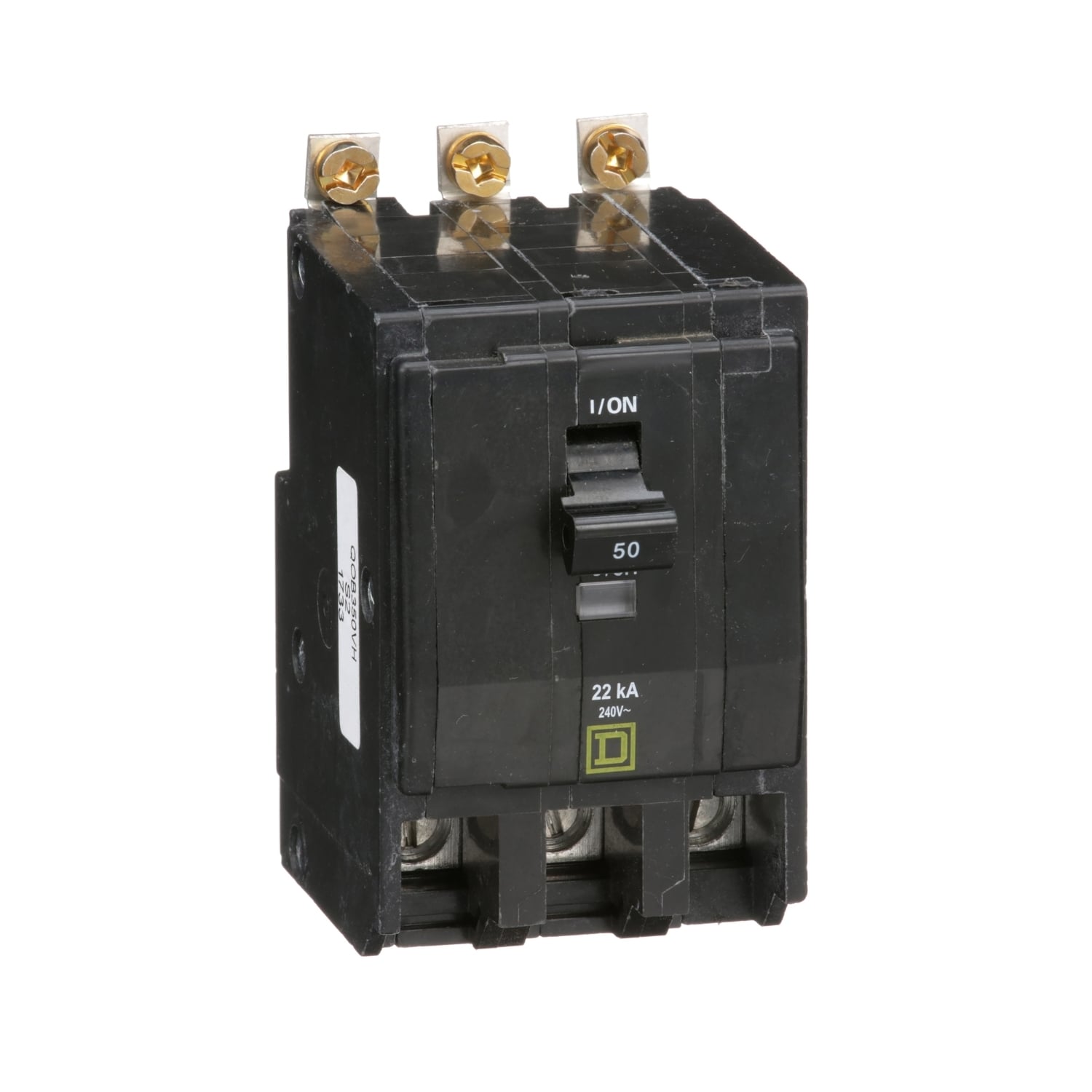 QOB350VH Miniature Circuit Breaker, 50 Amp, 3 Pole, 120/240V
