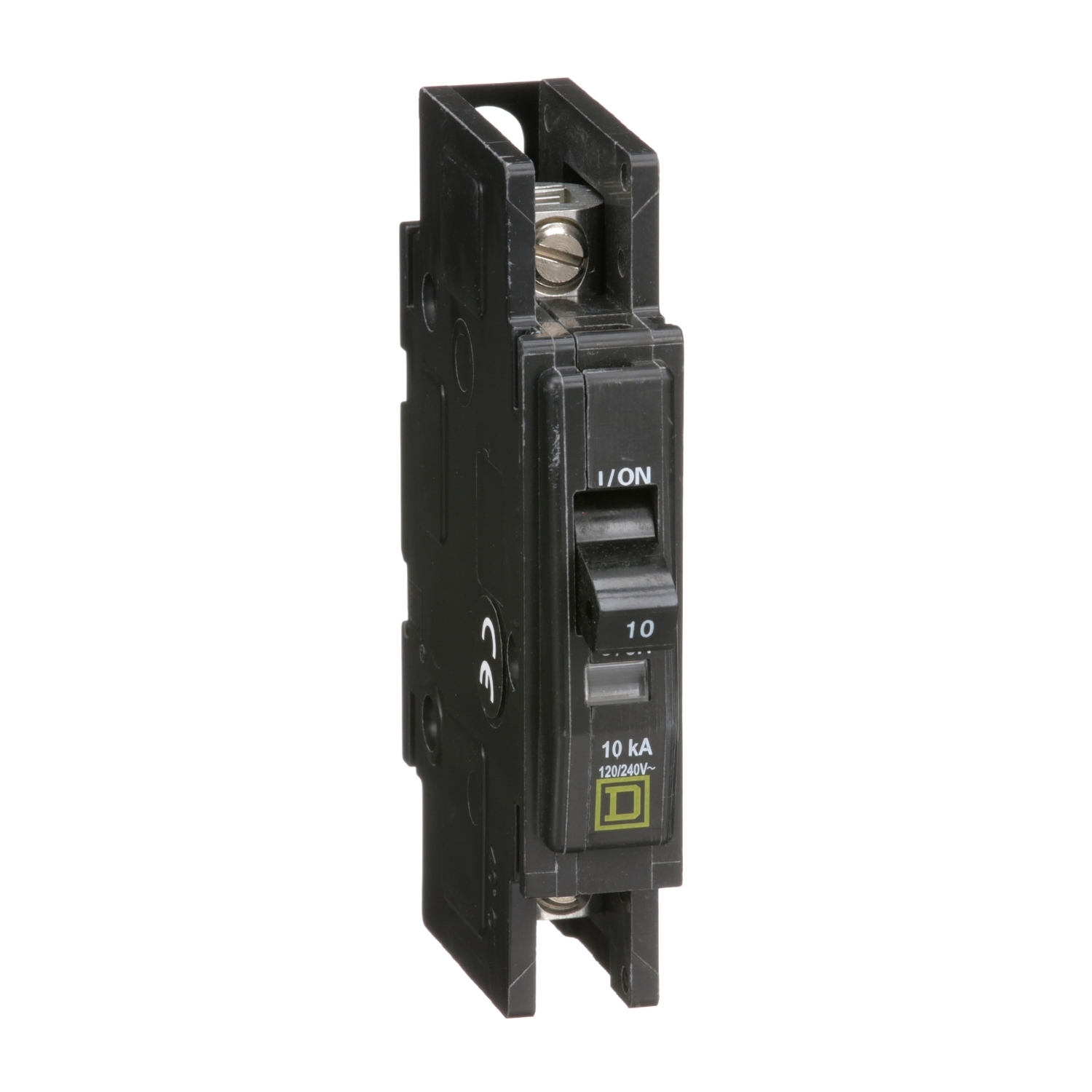 Mini circuit breaker, QOU, 10A, 1 pole, 120/240VAC, 10kA