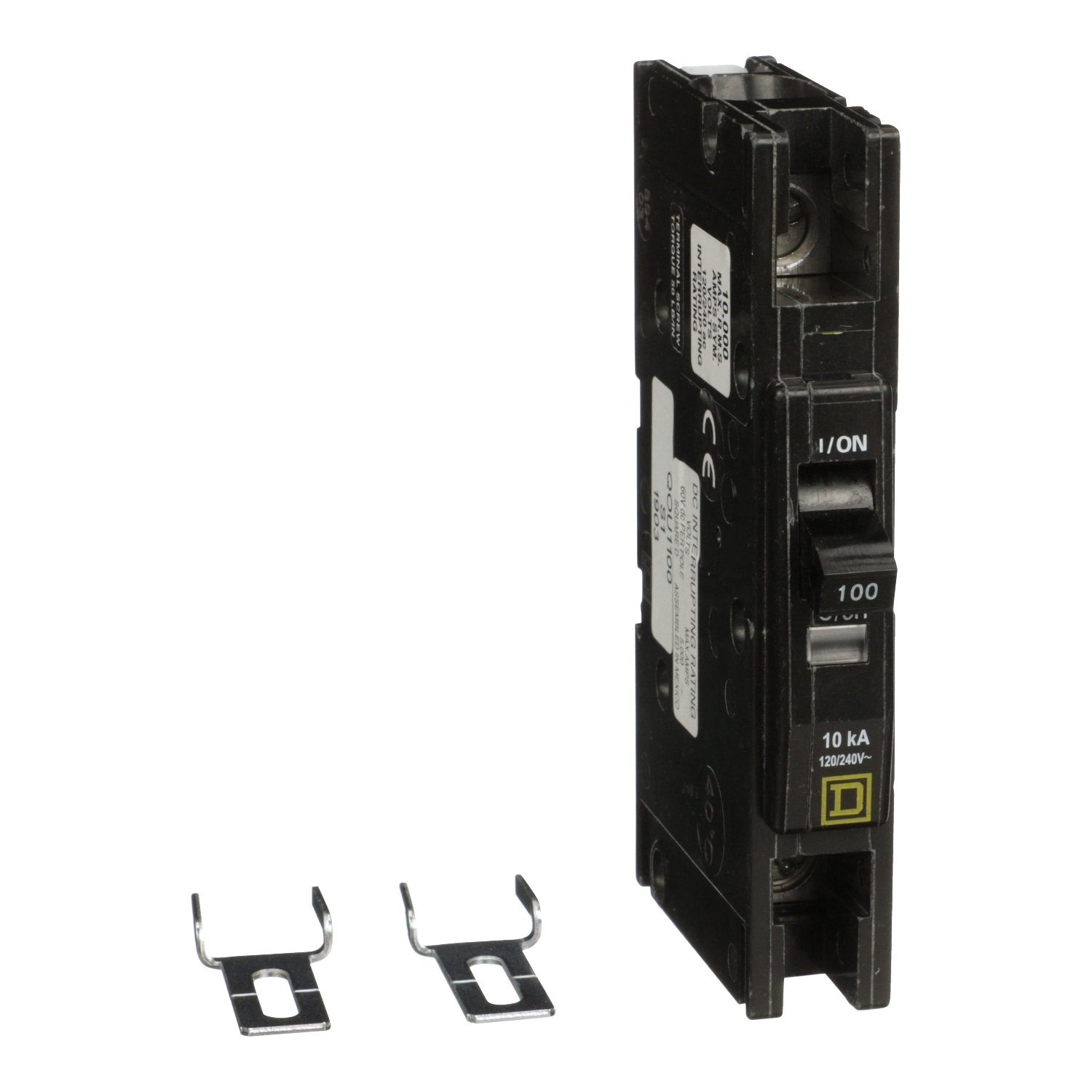 Mini circuit breaker, QOU, 100A, 1 pole, 120/240 VAC, 10kA