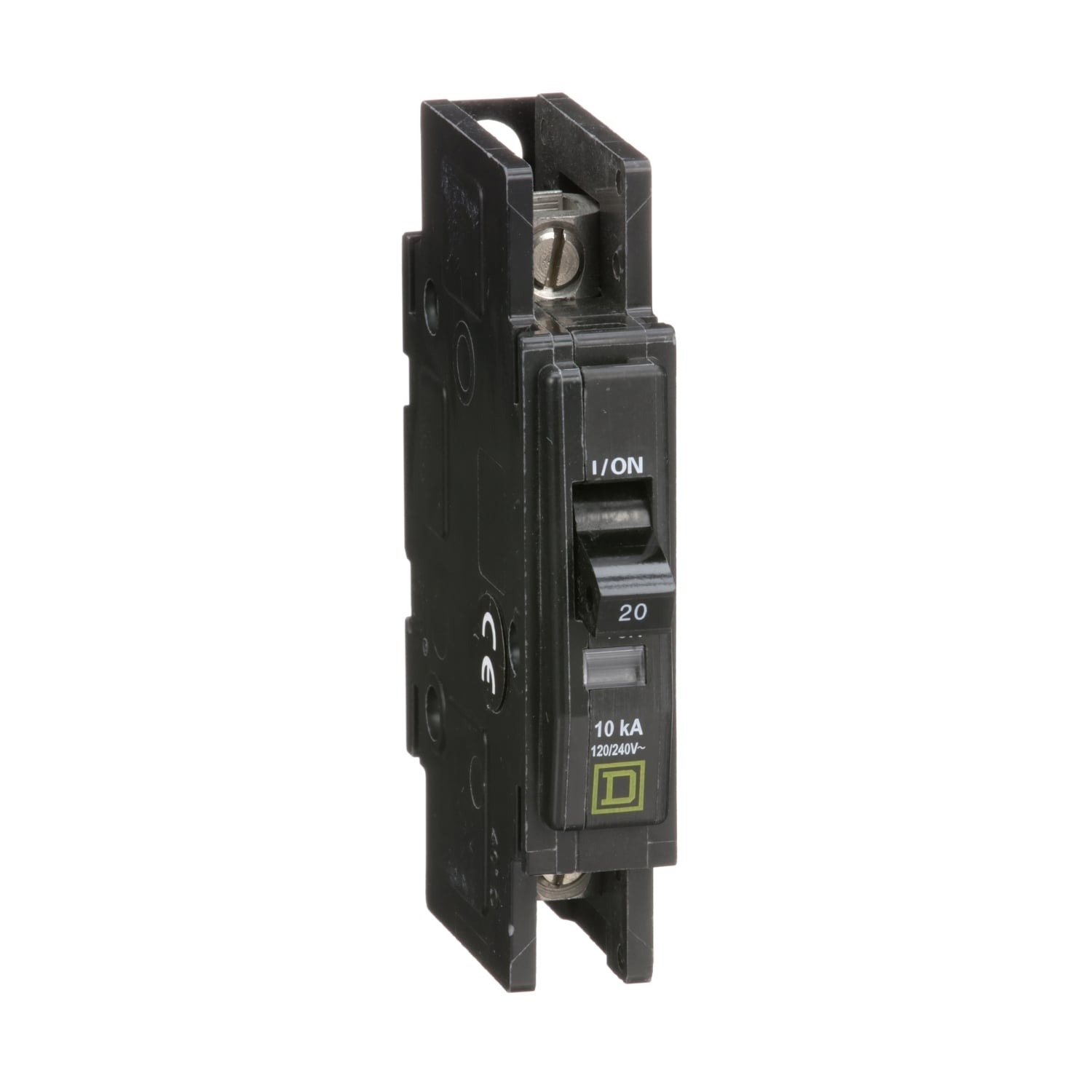 Mini circuit breaker, QOU, 20A, 1 pole, 120/240VAC, 10kA, bulk pack