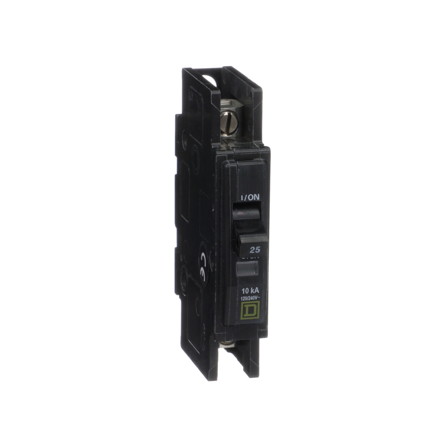 Mini circuit breaker, QOU, 25A, 1 pole, 120/240VAC, 10kA, bulk pack