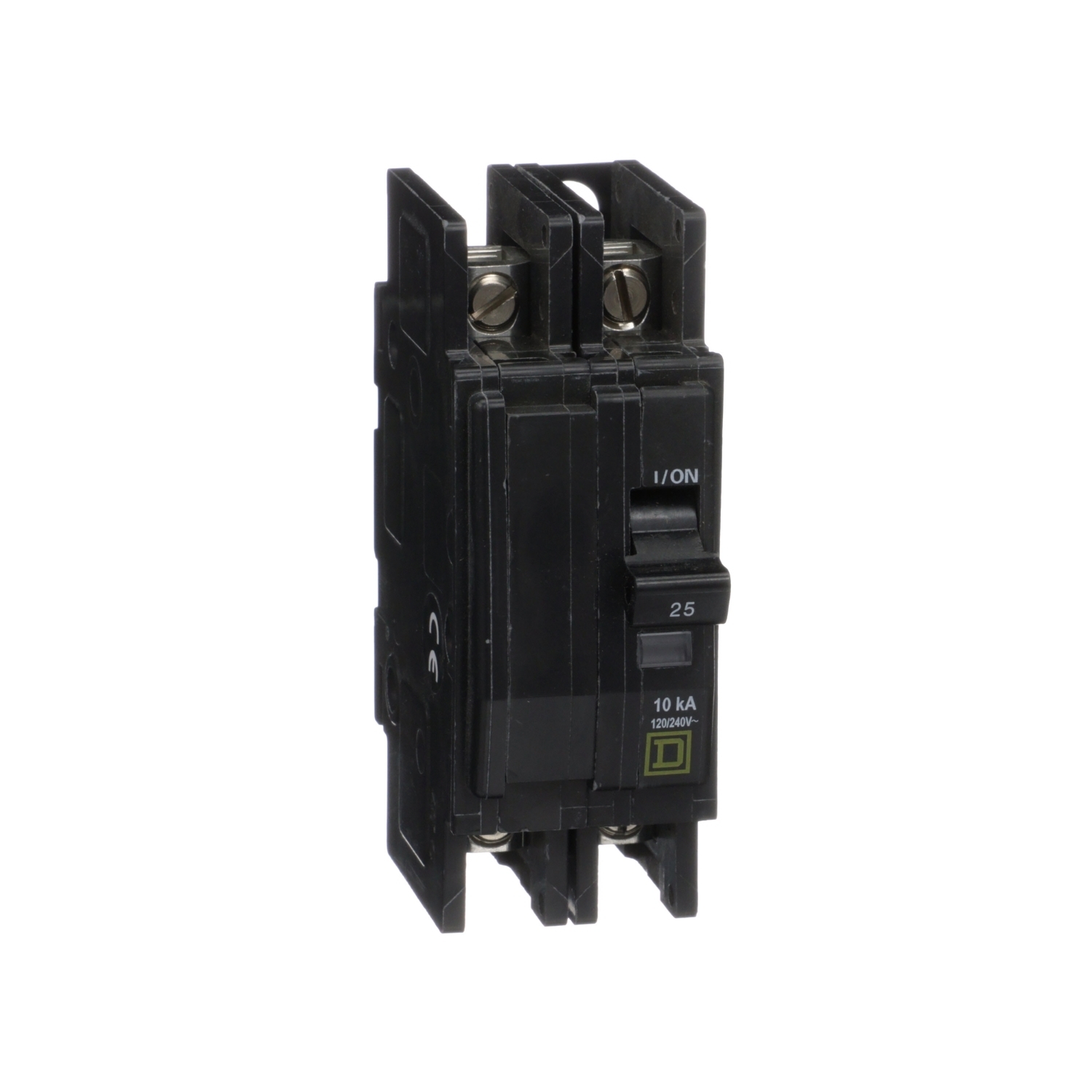 Mini circuit breaker, QOU, 25A, 2 pole, 120/240VAC, 10kA